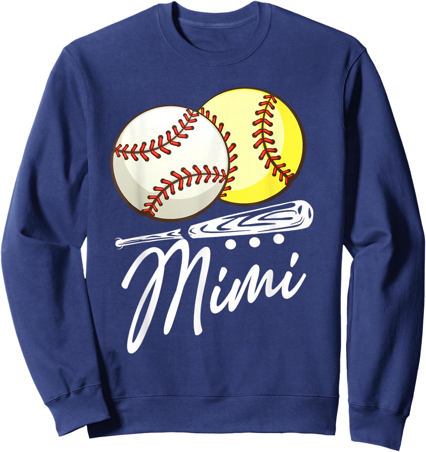 Ball Mimi Baseball Softball Sweatshirt - Sweatshirt | Navy