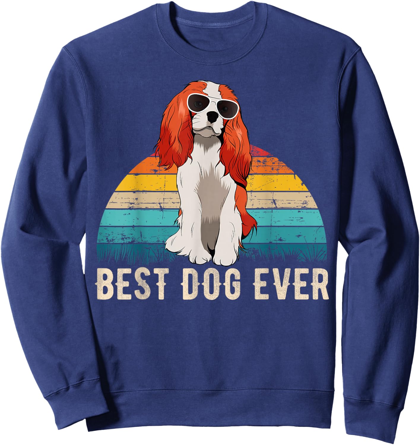 Cavalier King Charles Spaniel Dog Men Women Girls Kids Sweatshirt - Sweatshirt | Navy
