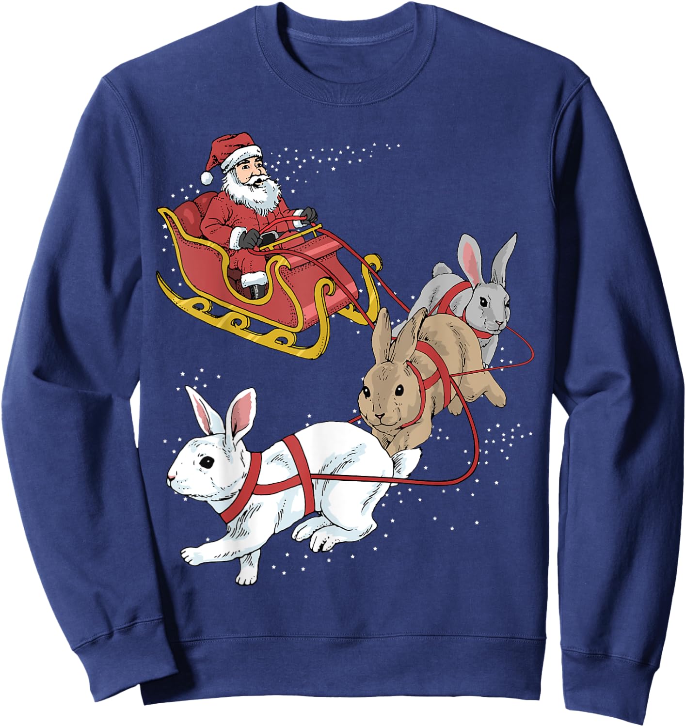 Rabbit Christmas Sweatshirt - Sweatshirt | Navy