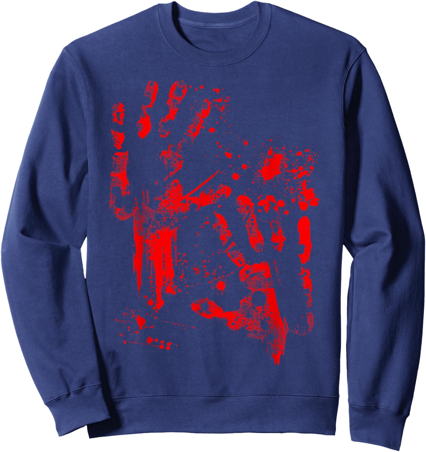 Bloody Halloween zombie attack blood Sweatshirt - Sweatshirt | Navy