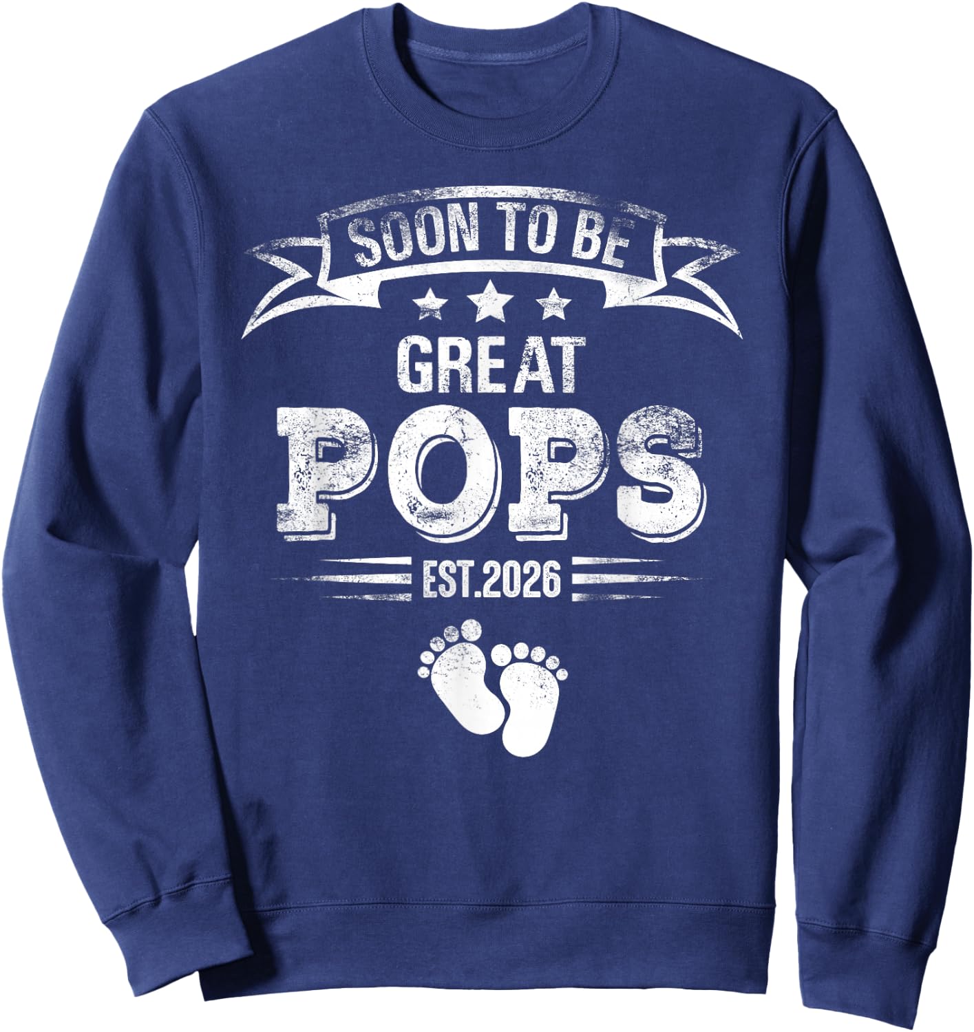 Soon to be great Pops est. 2026 Expecting Father Sweatshirt - Sweatshirt | Navy