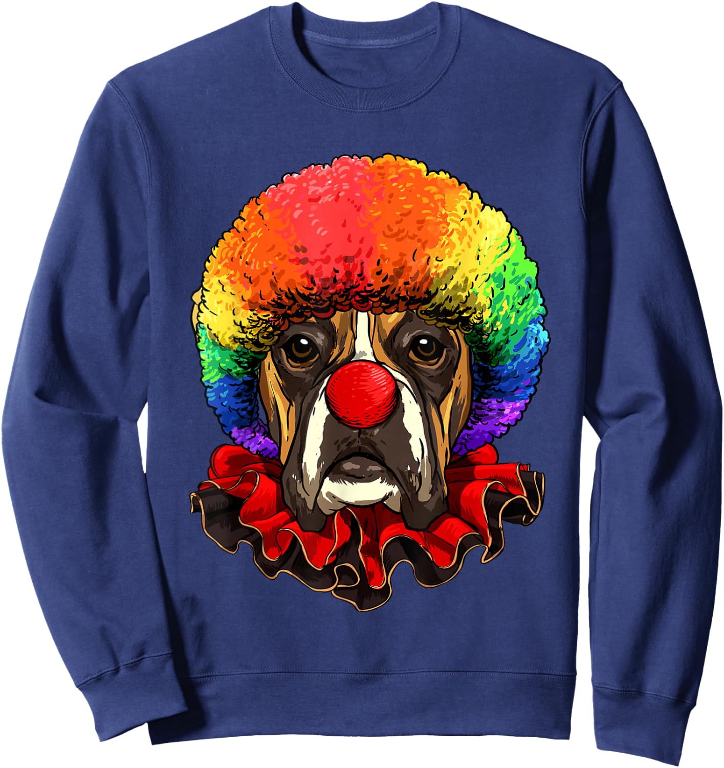 Boxer Clown Boxer Dog Circus Sweatshirt - Sweatshirt | Navy