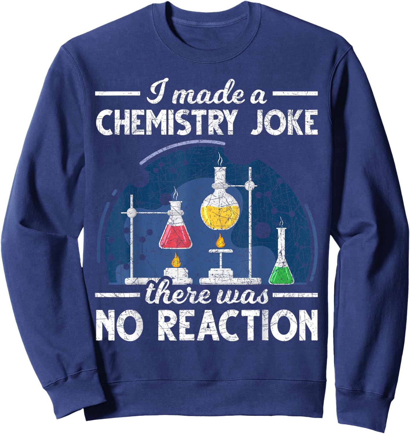 Women's Gift Molecules Periodic Table Chemistry Sweatshirt - Sweatshirt | Navy