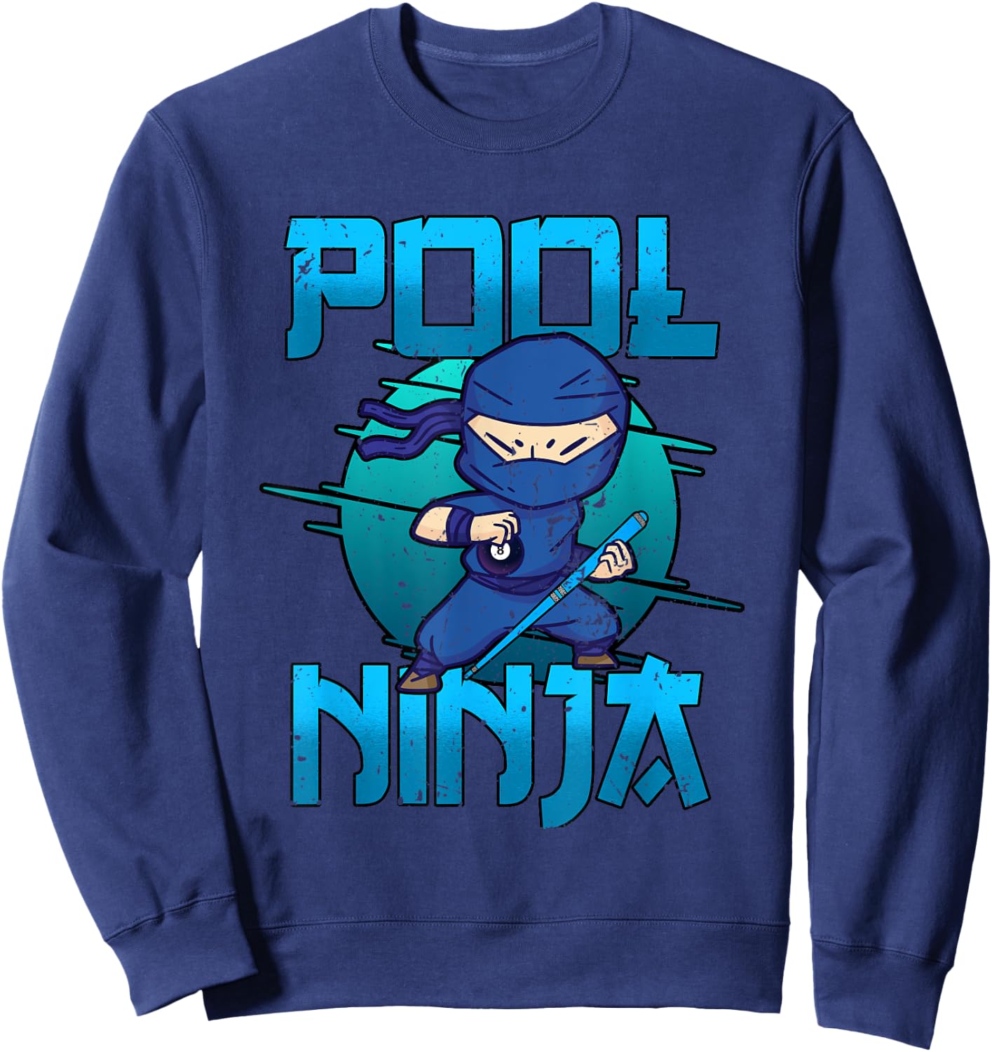 Pool Ninja Snooker Funny Billiard Players Sweatshirt - Sweatshirt | Navy