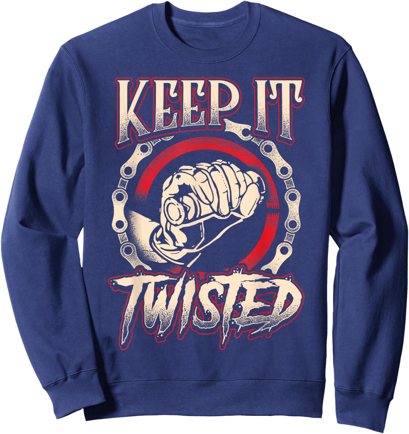 Biking Rider Joke Humor Pun Funny Motorcycle Biker Sport Sweatshirt - Sweatshirt | Navy
