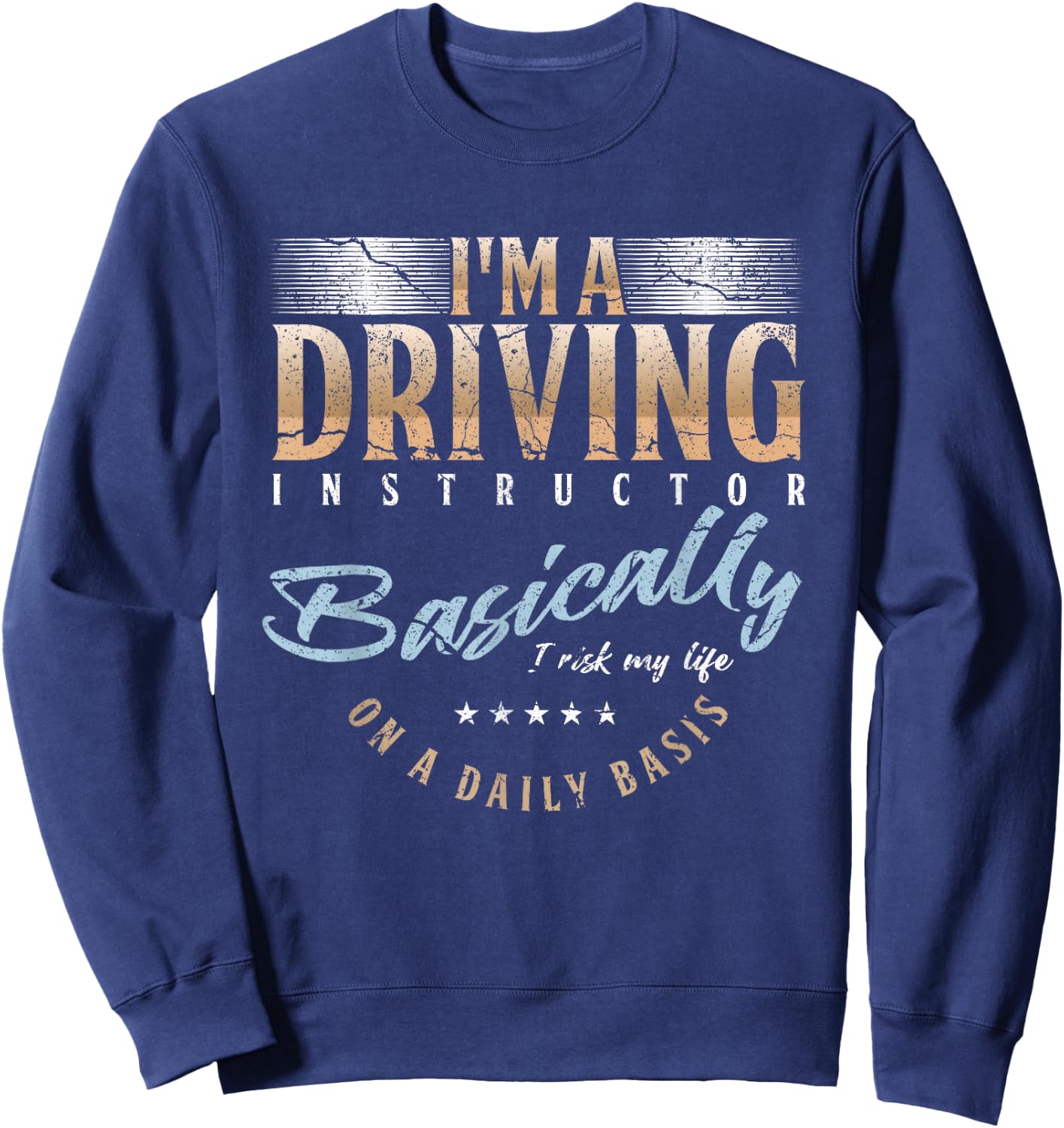 Driving Instructor Teacher Lesson School Driver´s License Sweatshirt - Sweatshirt | Navy