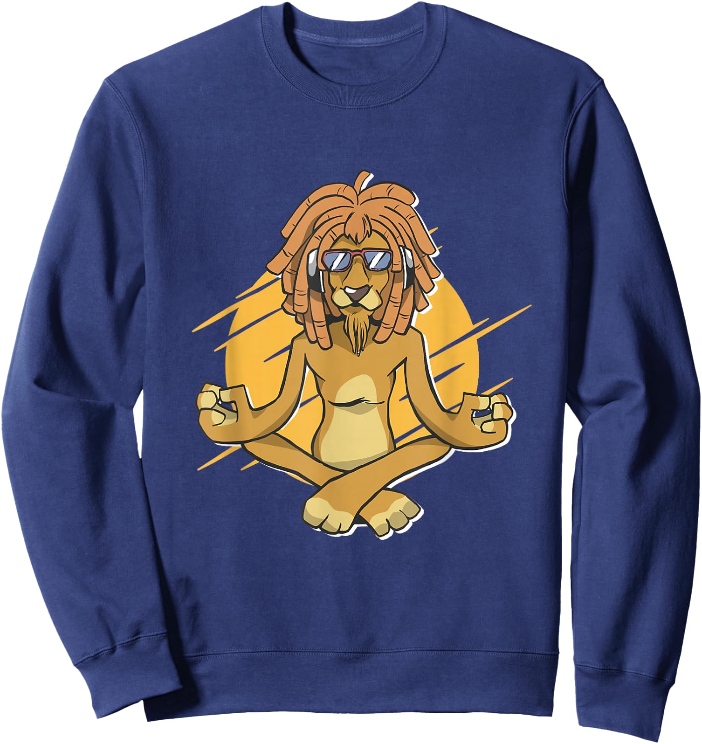 Festival Reggae Rastas Roots Sunglasses Lion Reggae Sweatshirt - Sweatshirt | Navy