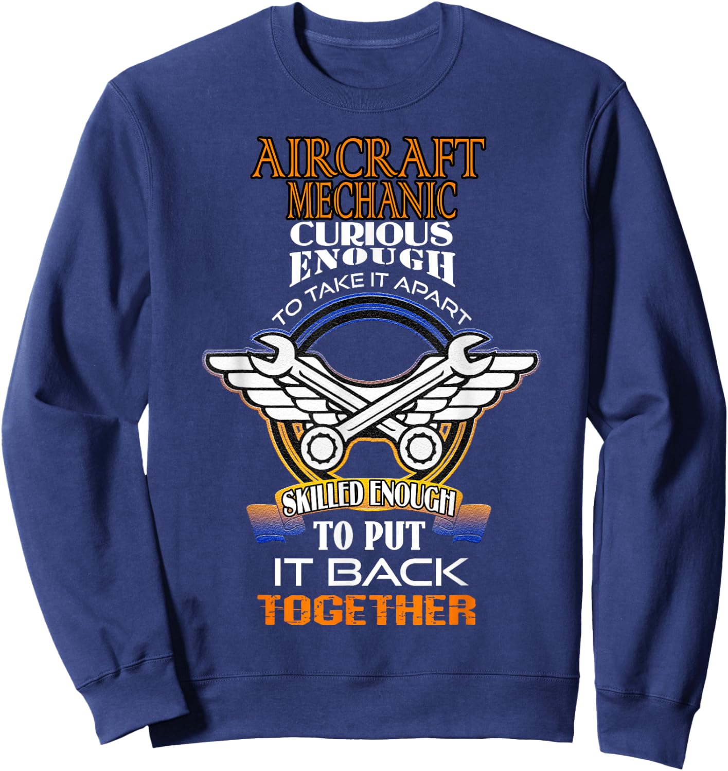 Aircraft Mechanic Gifts Maintenance Aviation Airplane Men Sweatshirt - Sweatshirt | Navy