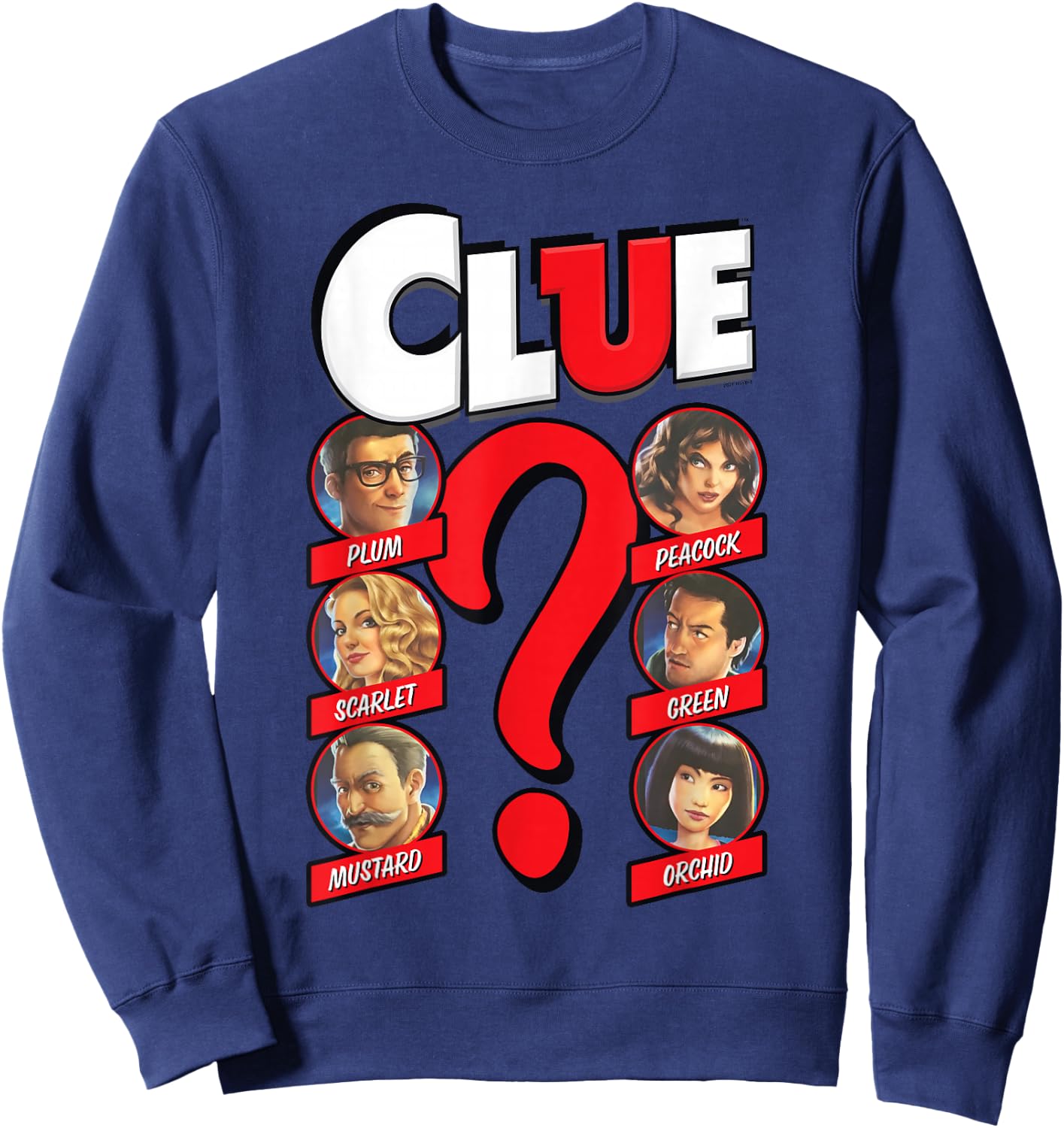 Clue Modern Logo and Characters Sweatshirt - Sweatshirt | Navy