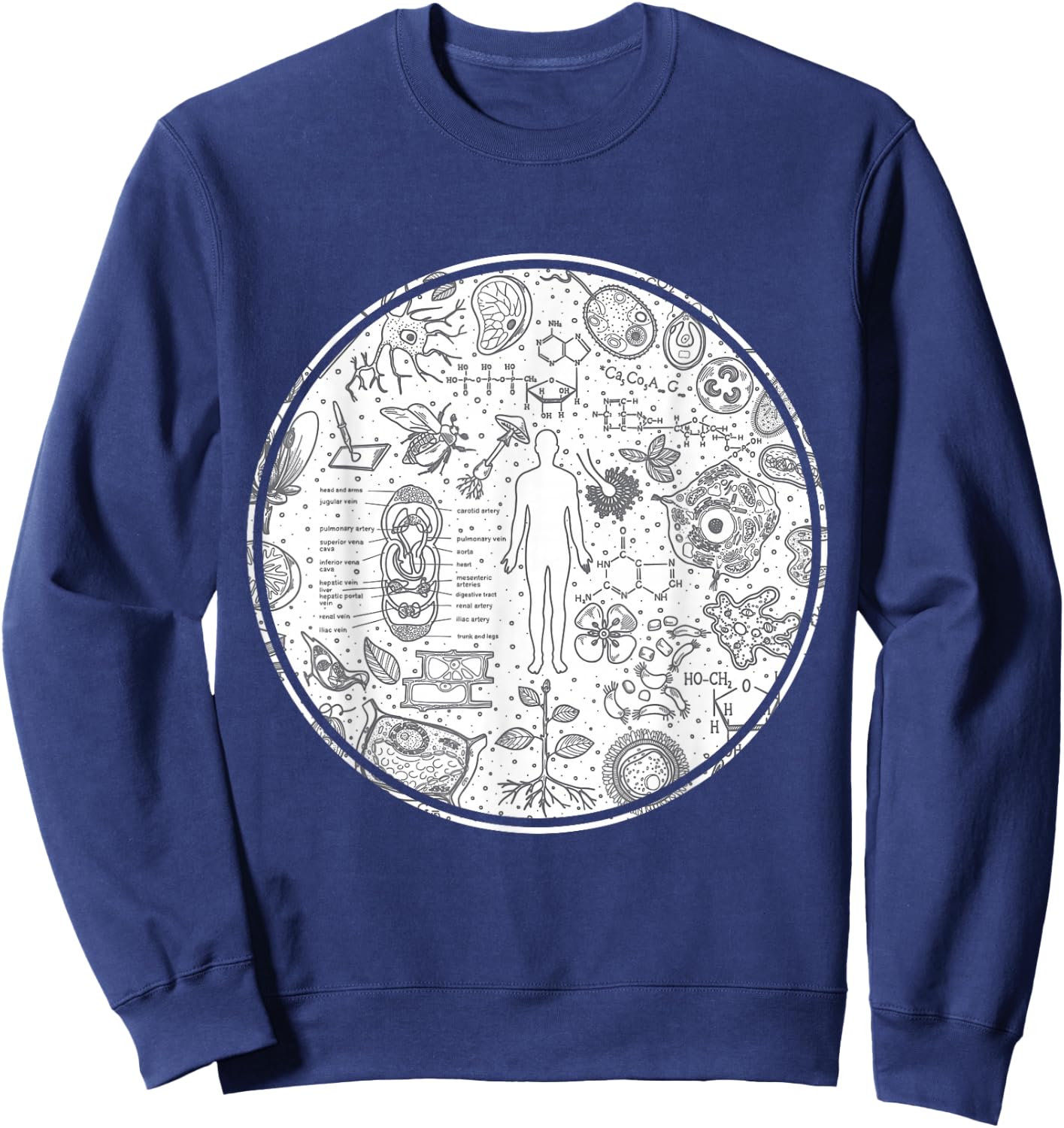 Anatomy People Science Gift Biology Sweatshirt - Sweatshirt | Navy