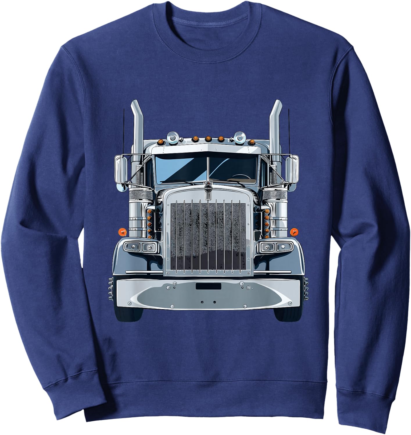 Semi Truck Driver Sweatshirt - Sweatshirt | Navy