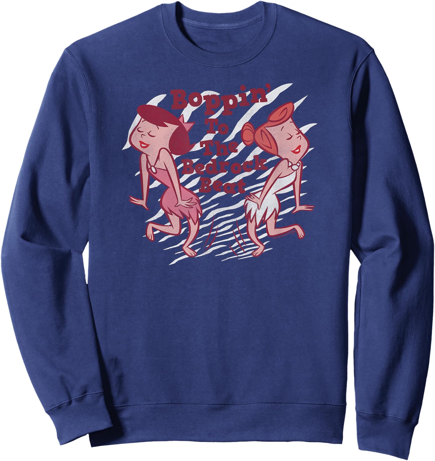 The Flintstones Betty and Wilma Boppin' Sweatshirt - Sweatshirt | Navy
