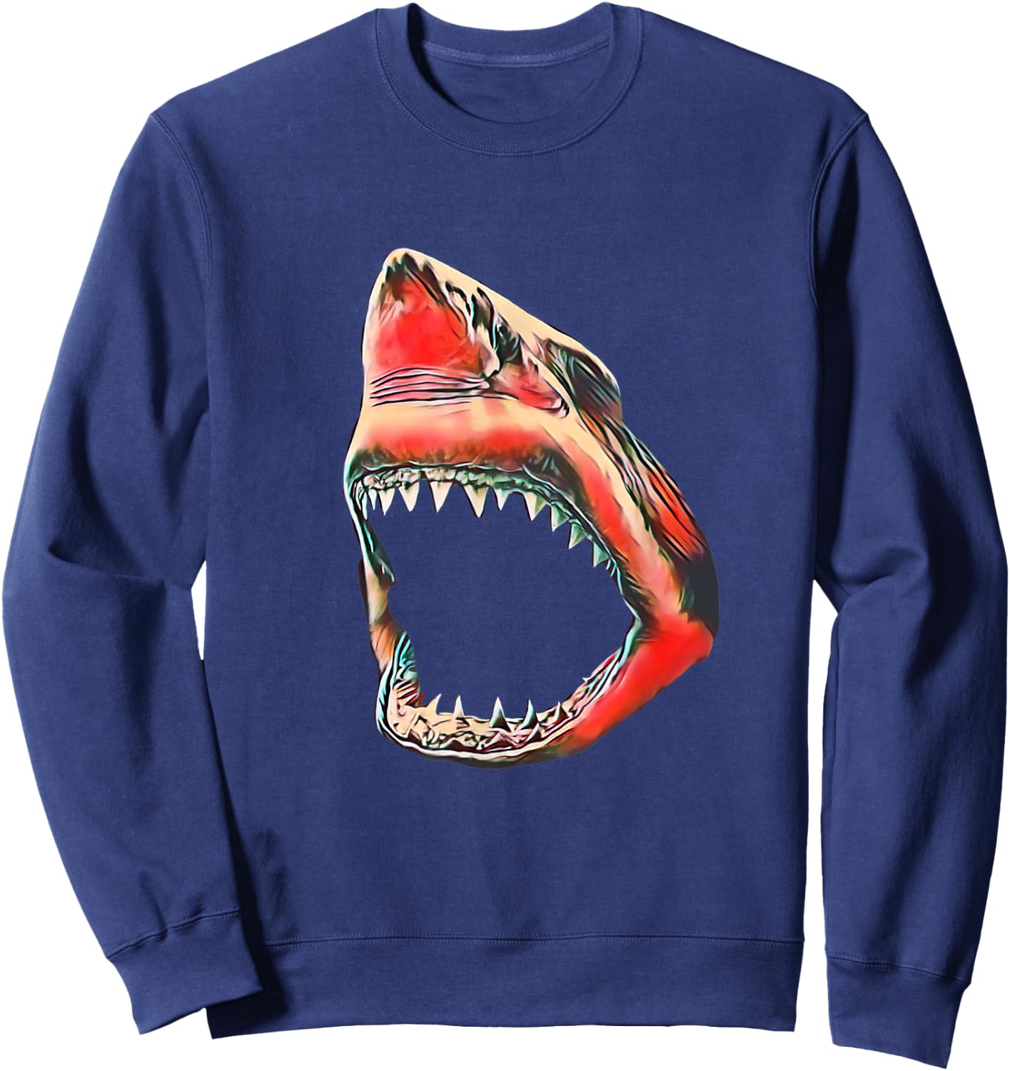 Great White Shark colorful Sharks Predator Shark Sweatshirt - Sweatshirt | Navy