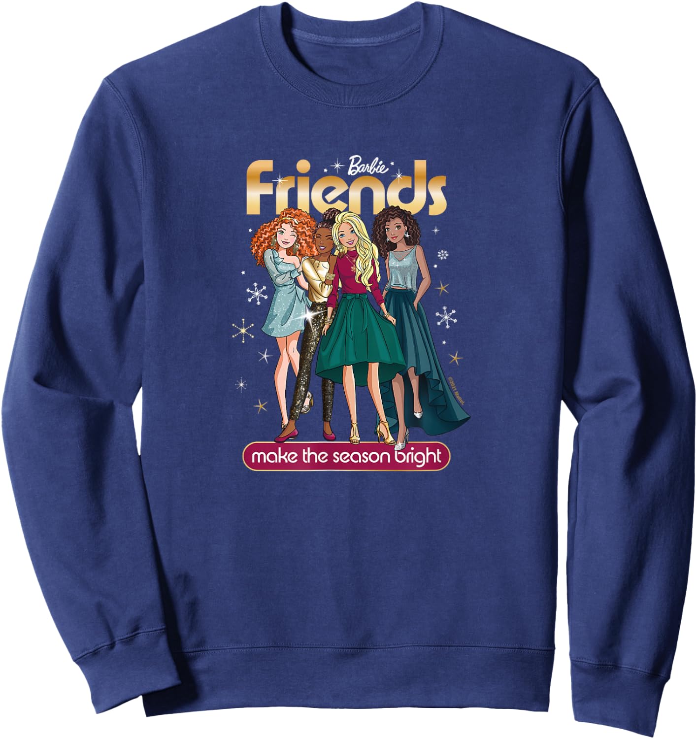 Barbie - Christmas - Friends Season Bright Sweatshirt - Sweatshirt | Navy