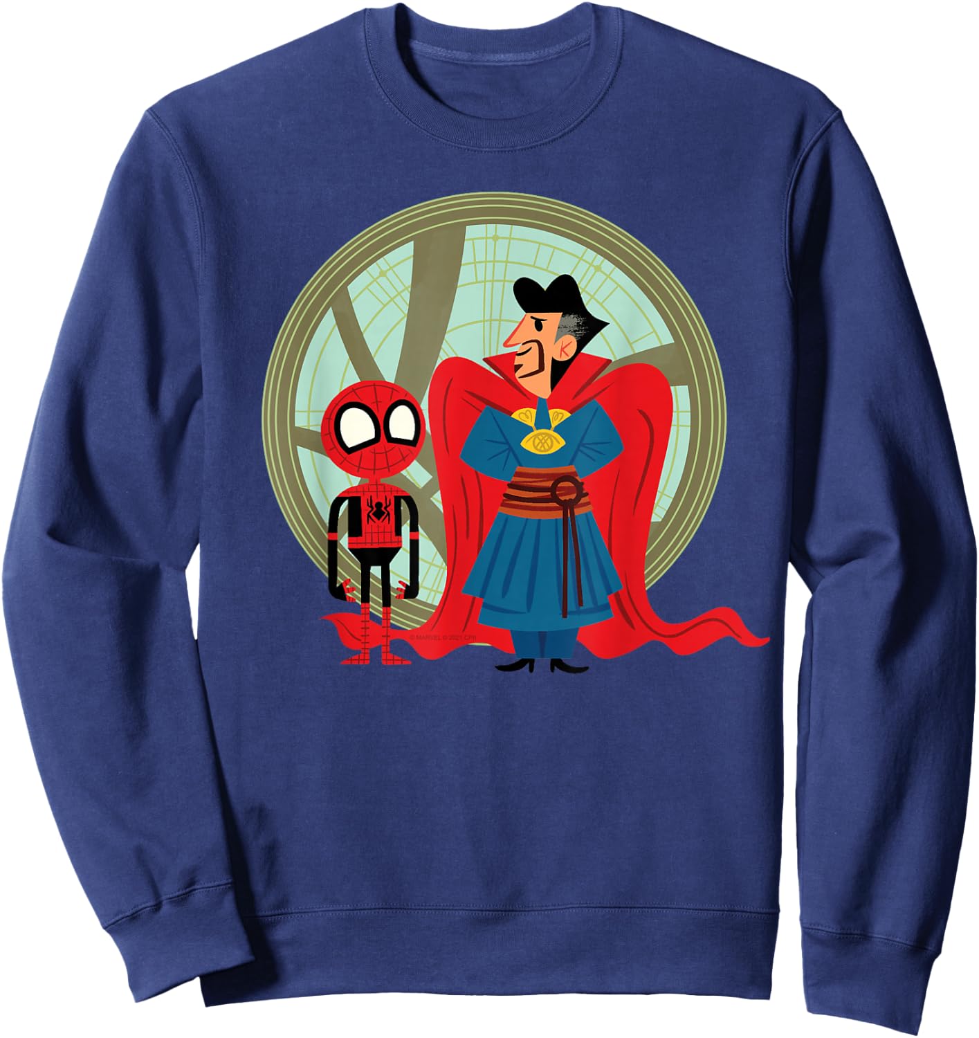 Marvel Spider-Man: No Way Home Spidey Doctor Strange Cartoon Sweatshirt - Sweatshirt | Navy
