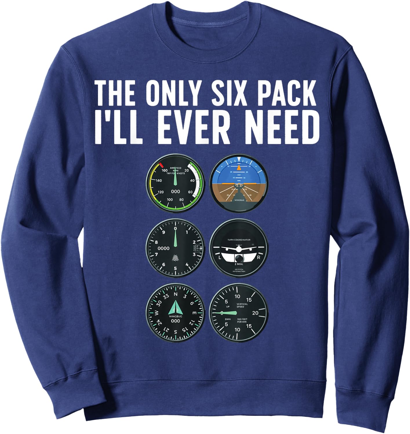 Funny Airplane Novelty Women Aviation Airplane Pilot Sweatshirt - Sweatshirt | Navy