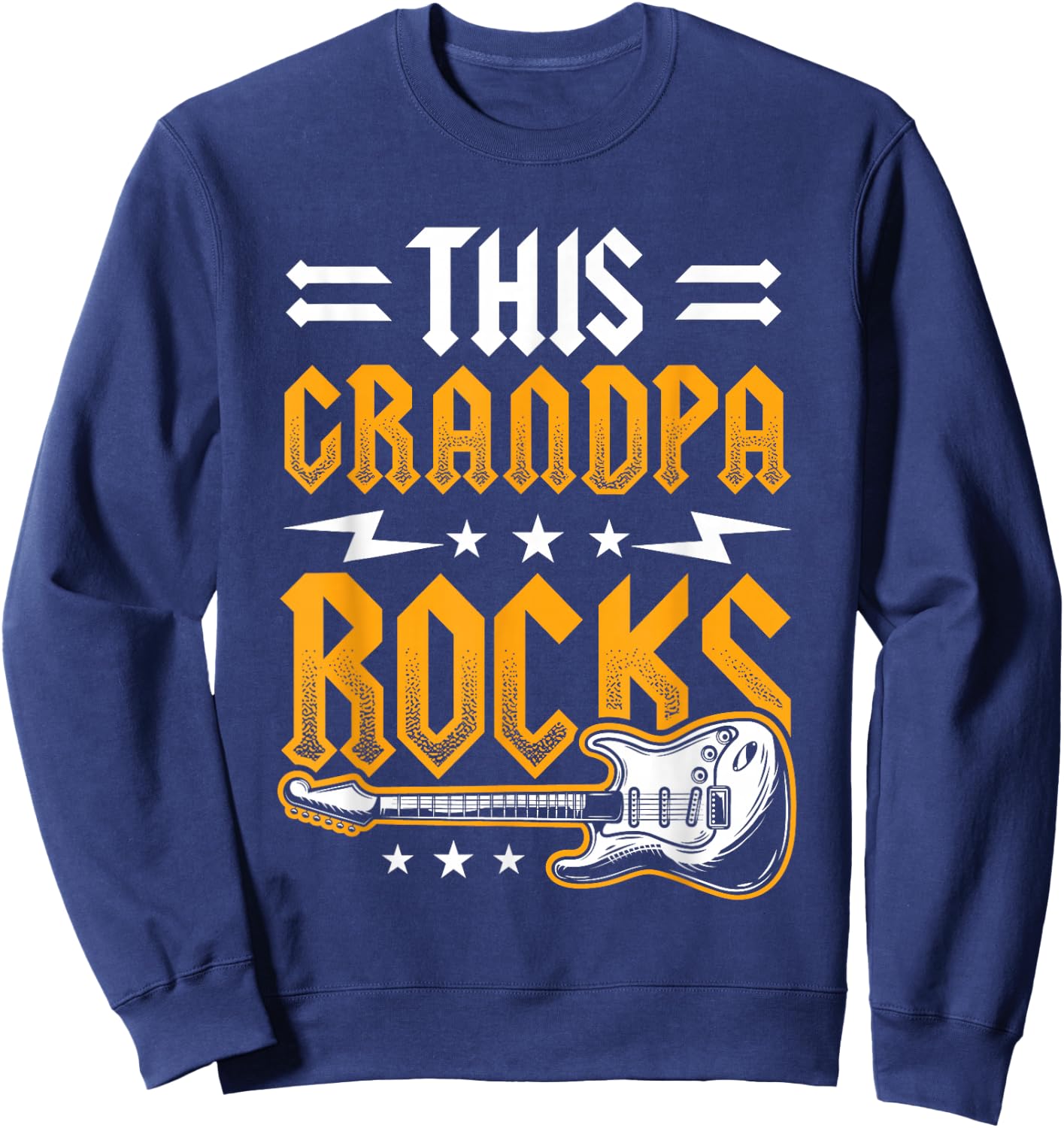 This Grandpa Rocks Grandpa Guitars Sweatshirt - Sweatshirt | Navy