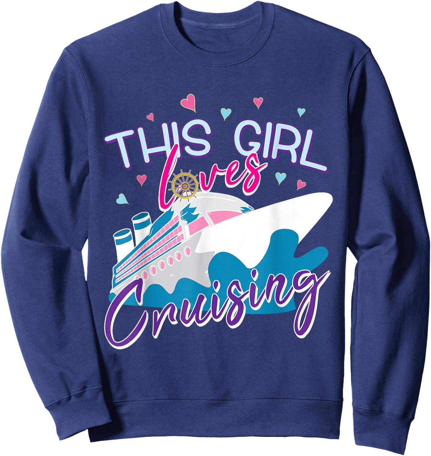 Girls Gone Cruising Cruise Ship Vacation Sweatshirt - Sweatshirt | Navy