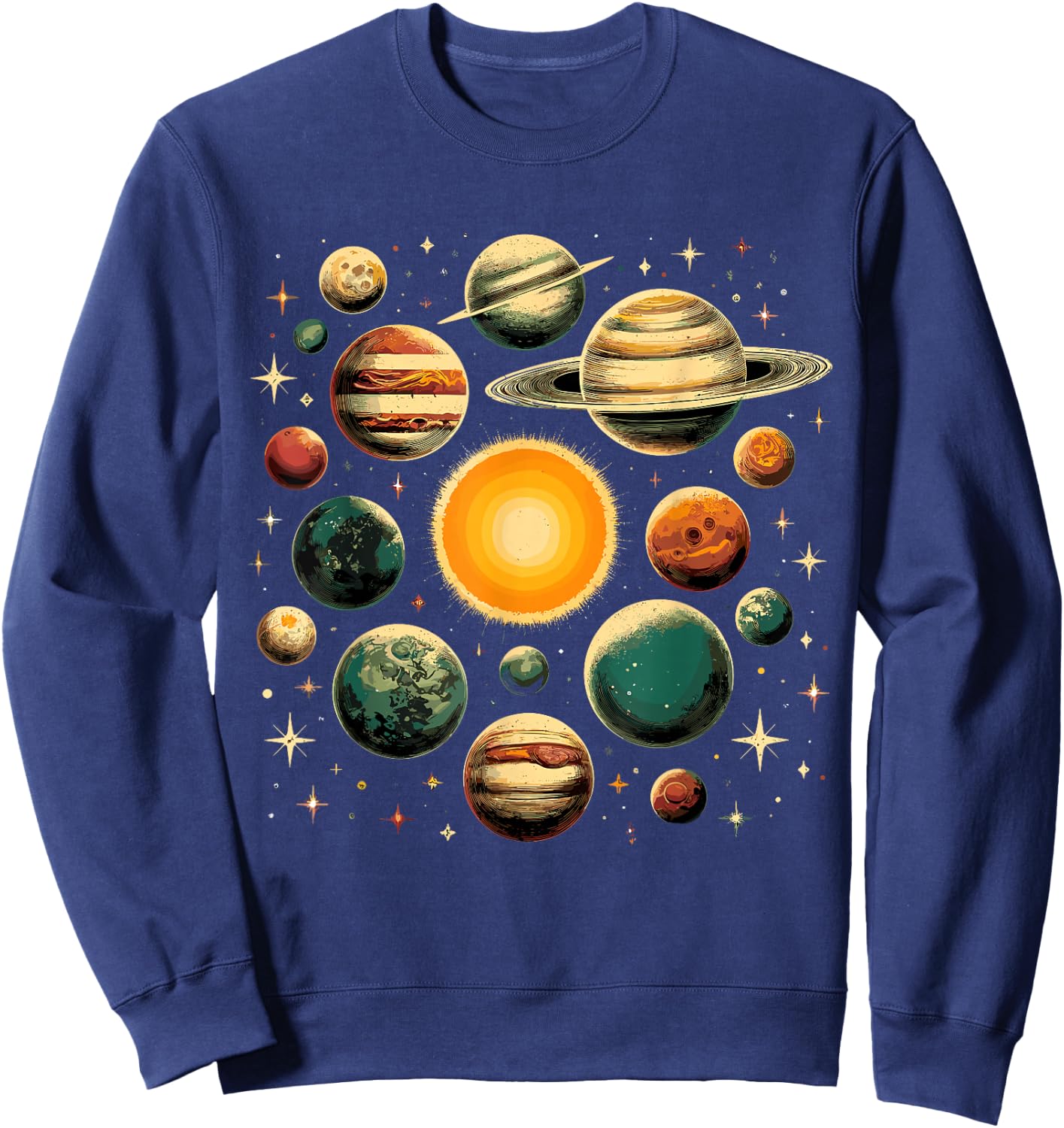 Solar System Planets Astronomy Space Sweatshirt - Sweatshirt | Navy