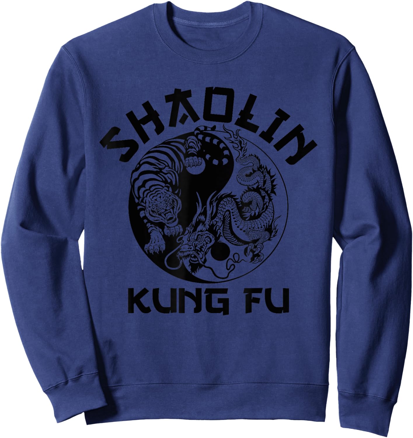 Shaolin kung fu yin yang tiger dragon Sweatshirt - Sweatshirt | Navy
