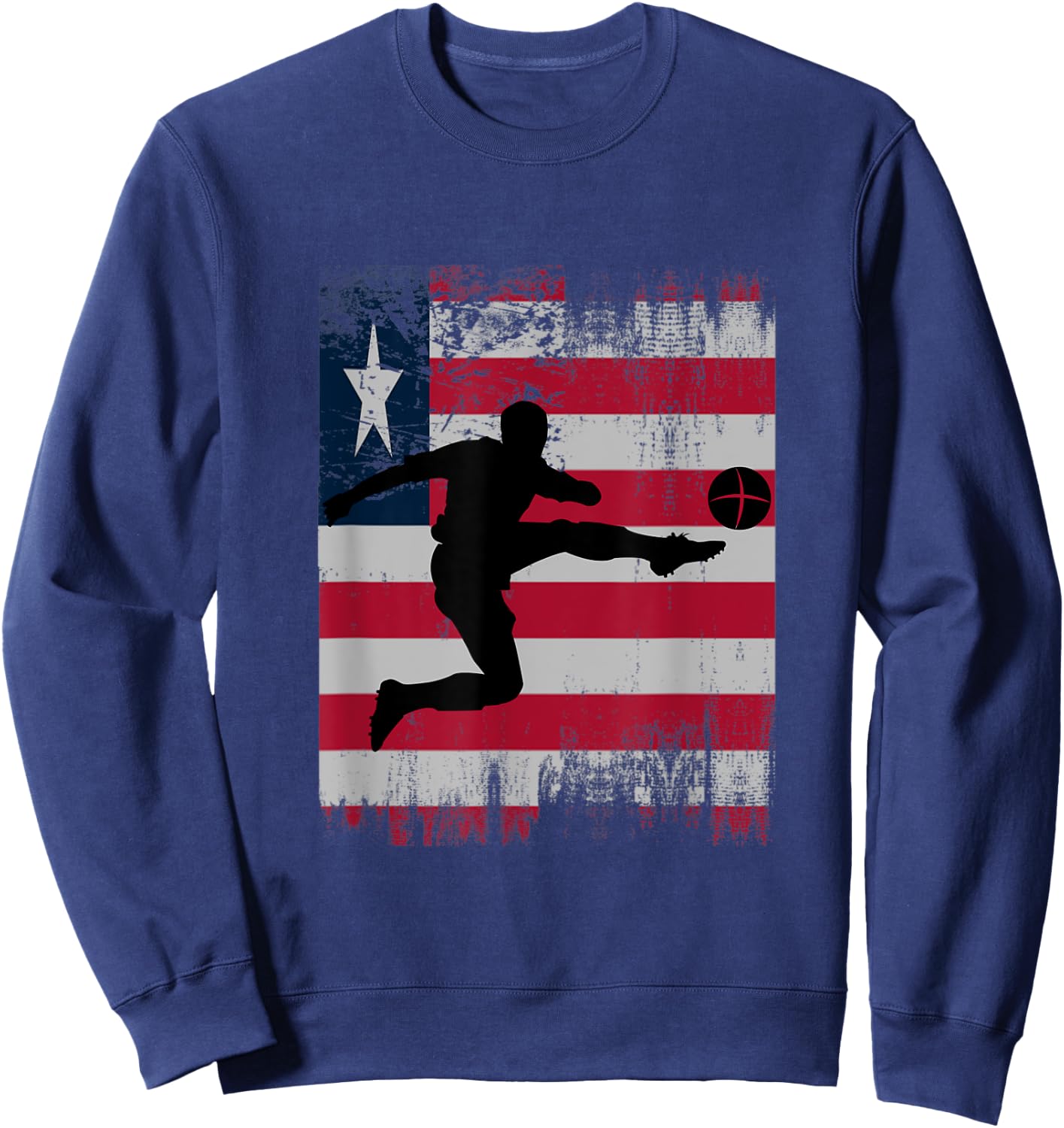 Liberia Soccer Liberian Football Liberia futbol team Sweatshirt - Sweatshirt | Navy