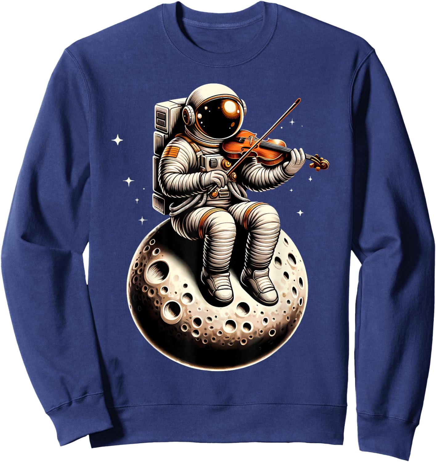 Astronaut Playing The Violin On The Moon For Children Sweatshirt - Sweatshirt | Navy
