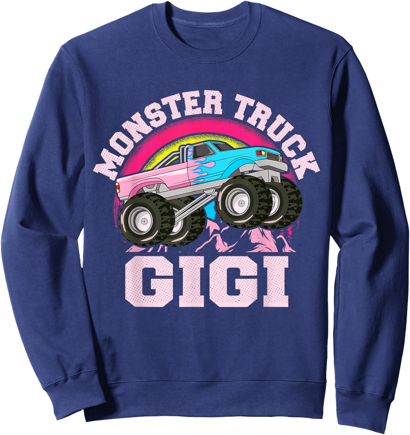 Monster Truck Gigi Matching Family Monster Truck Grandma Sweatshirt - Sweatshirt | Navy