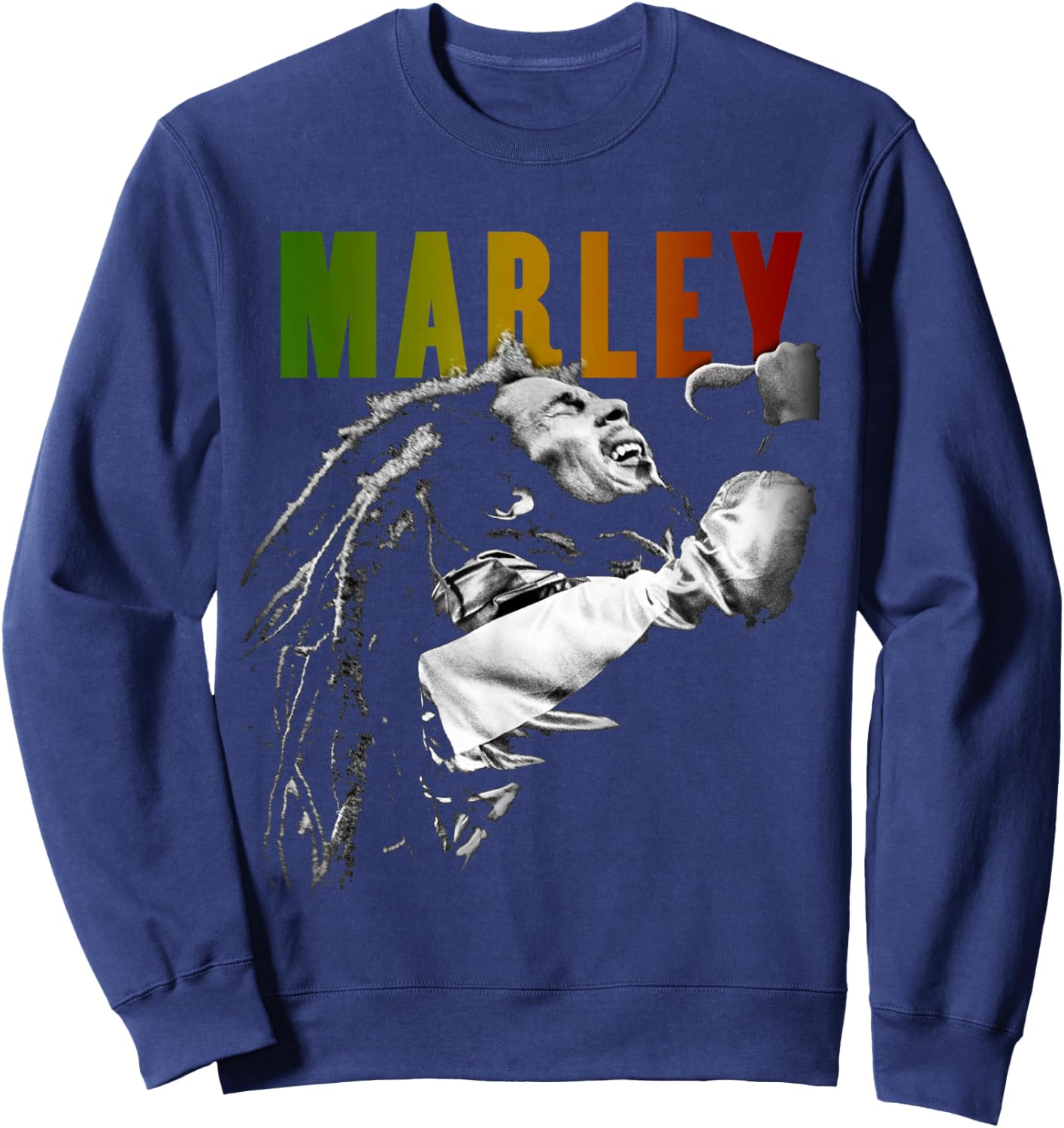 Bob Marley Rastaman Vibration Washed Sweatshirt - Sweatshirt | Navy