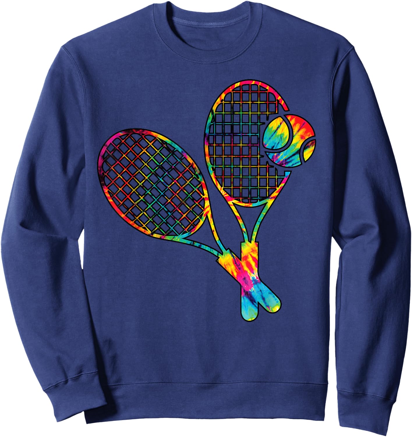 Tennis Tie Dye Rainbow Kids Boys Teenage Men Girls Cool Sweatshirt - Sweatshirt | Navy