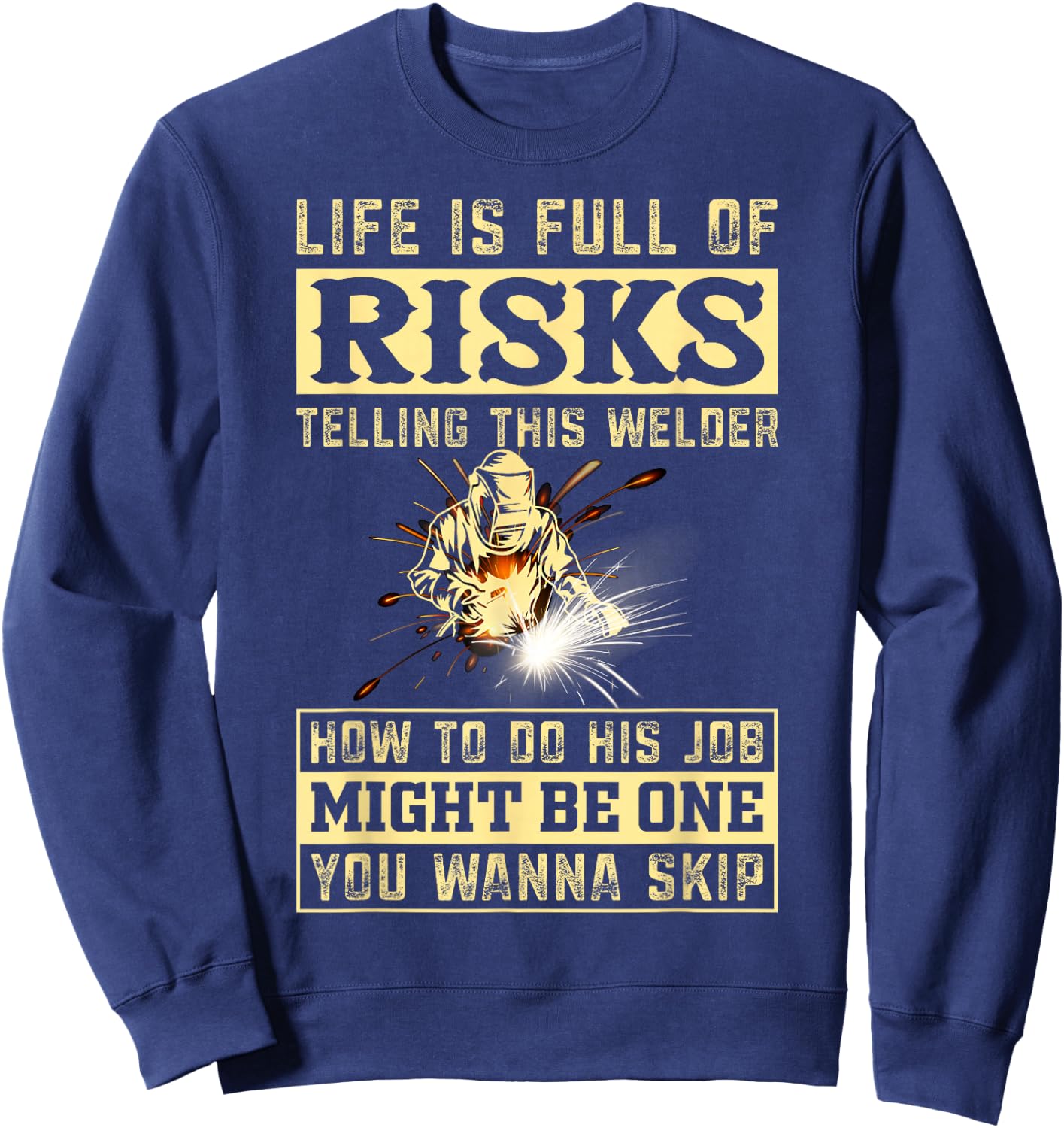 Funny Welding Gear Welder Men Small Sweatshirt - Sweatshirt | Navy