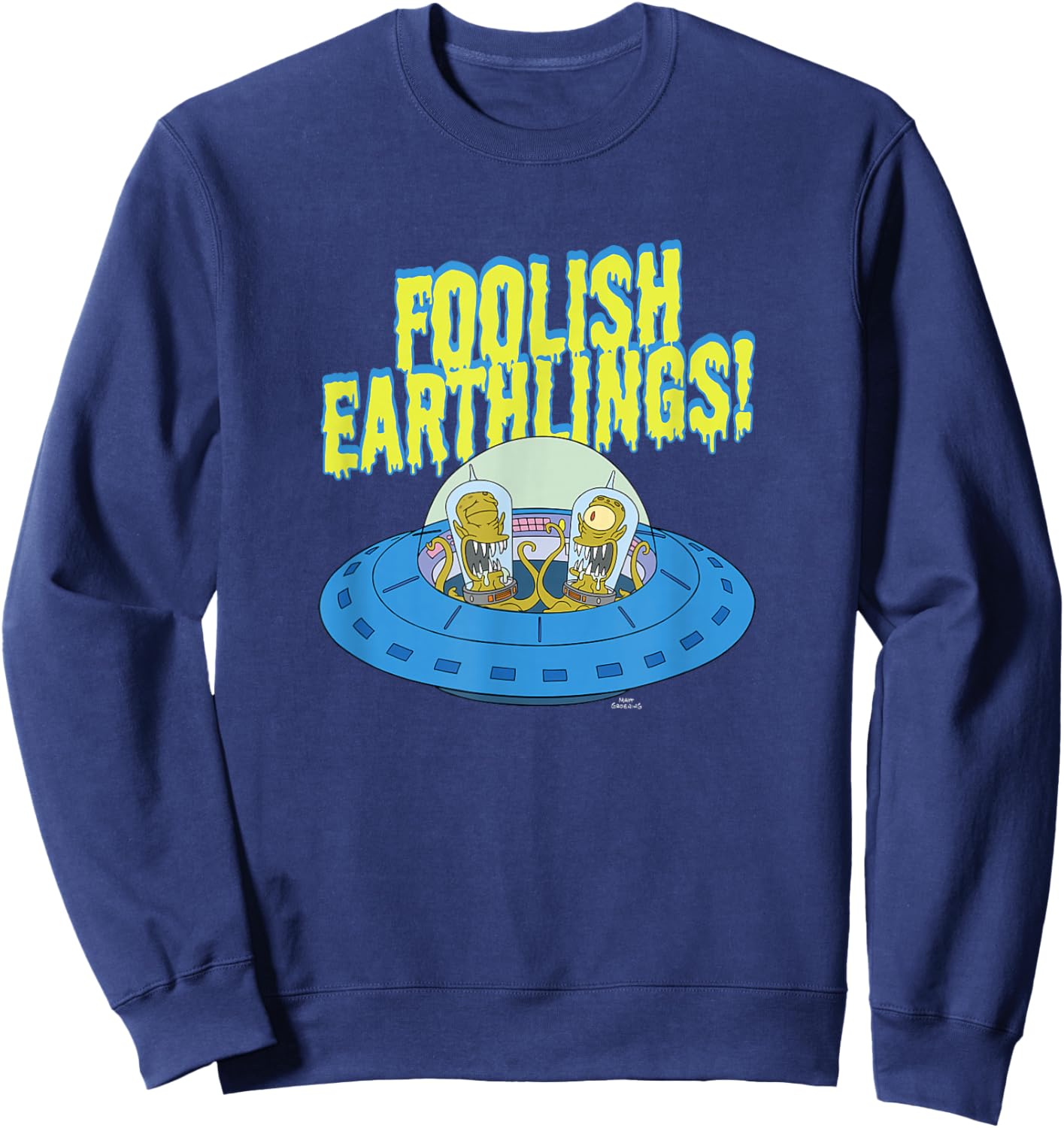 The Simpsons Kang & Kodos Foolish Earthlings Sweatshirt - Sweatshirt | Navy