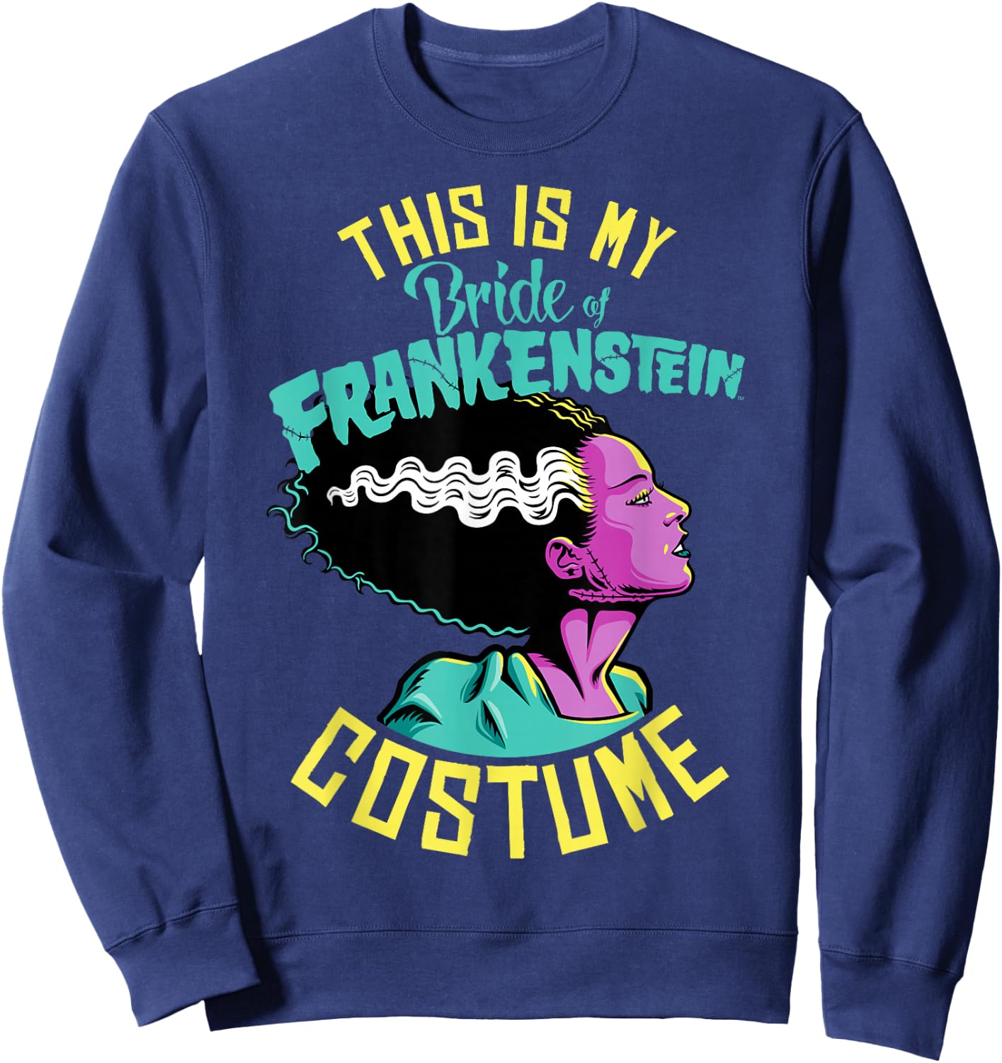 Universal Monsters Frankenstein Bride Costume Sweatshirt - Sweatshirt | Navy