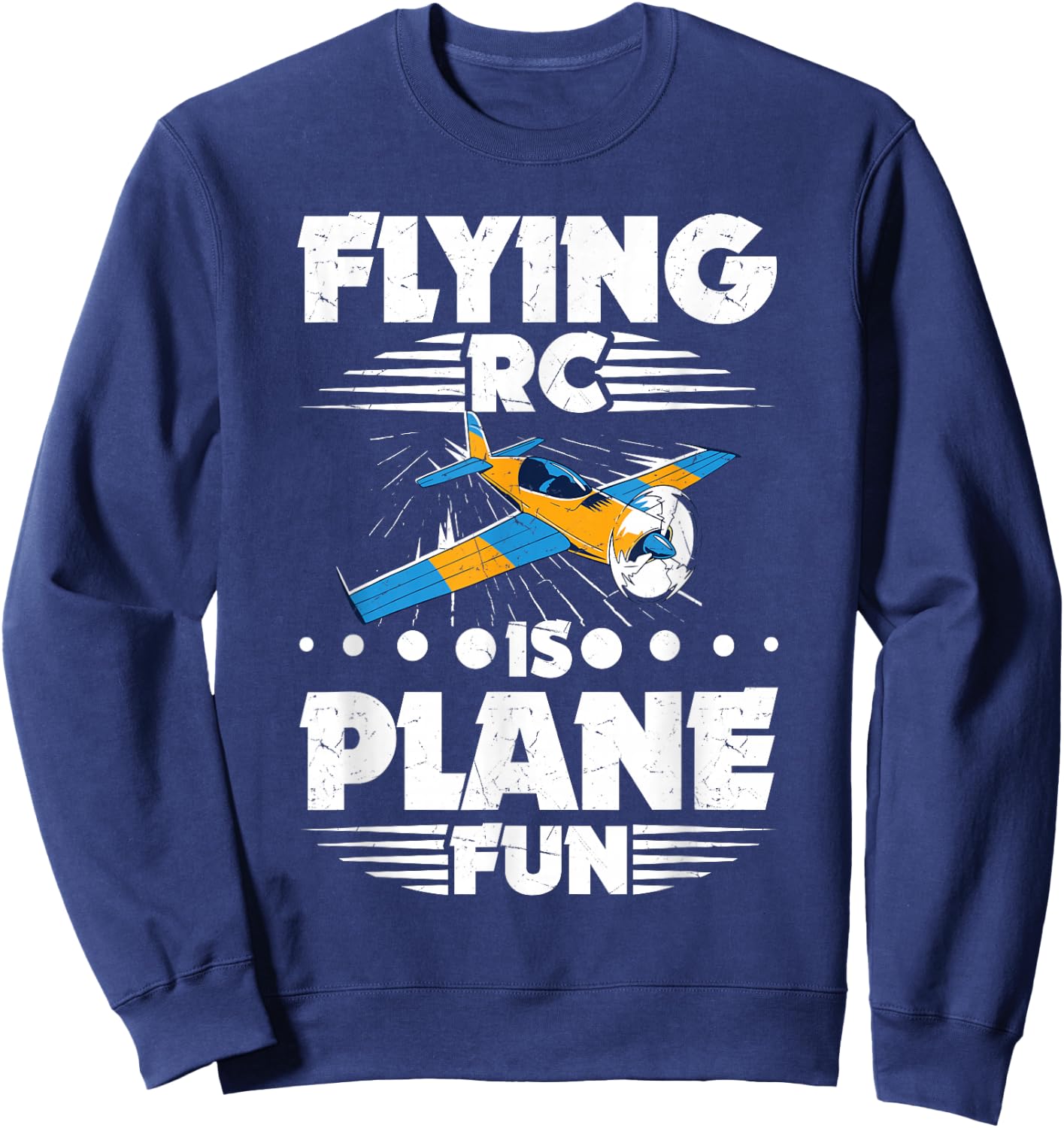 RC Aircraft Flyer RC Plane Model Test Pilot Sweatshirt - Sweatshirt | Navy
