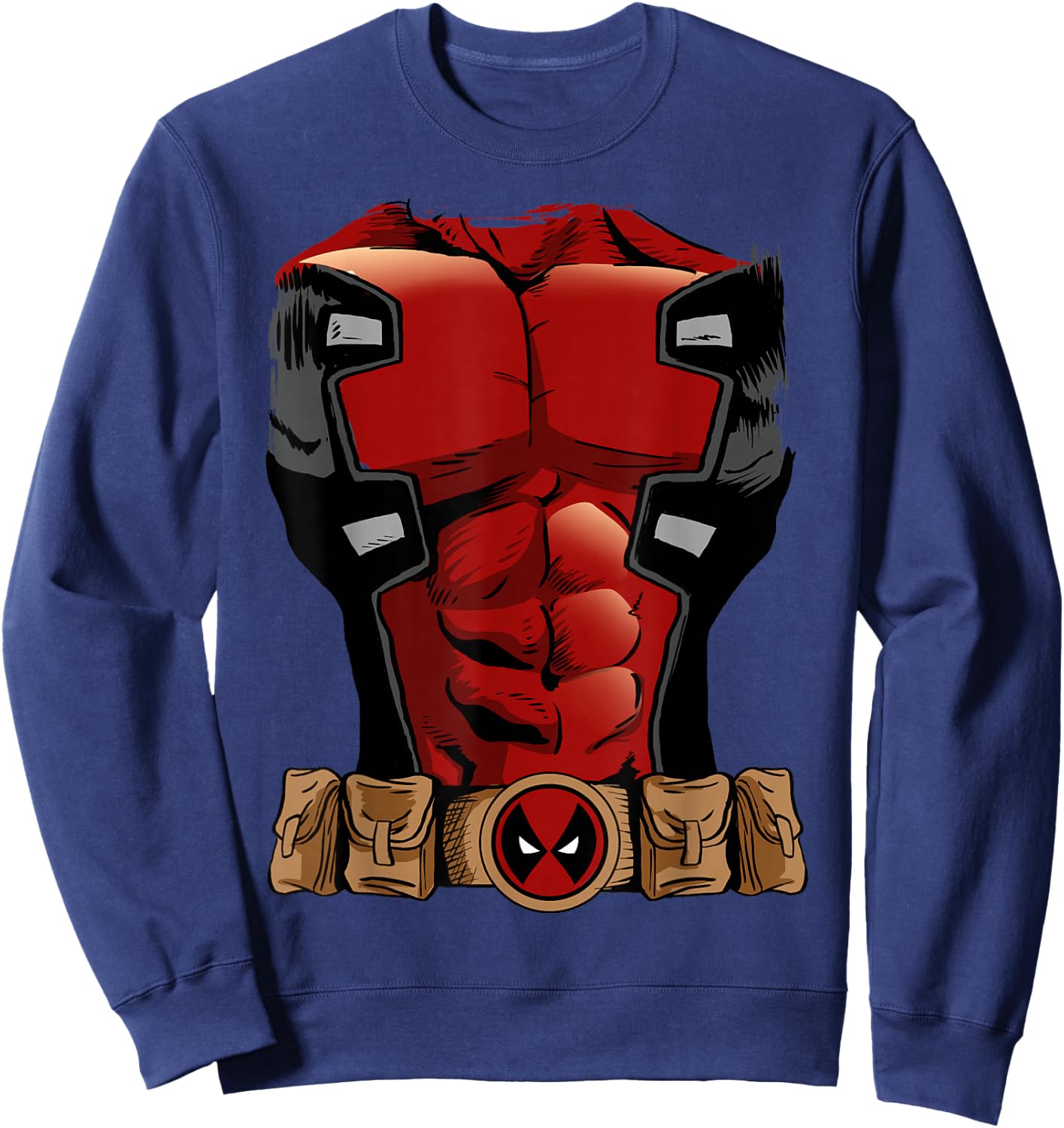 Marvel Deadpool Classic Comic Belt & Armor Costume Halloween Sweatshirt - Sweatshirt | Navy