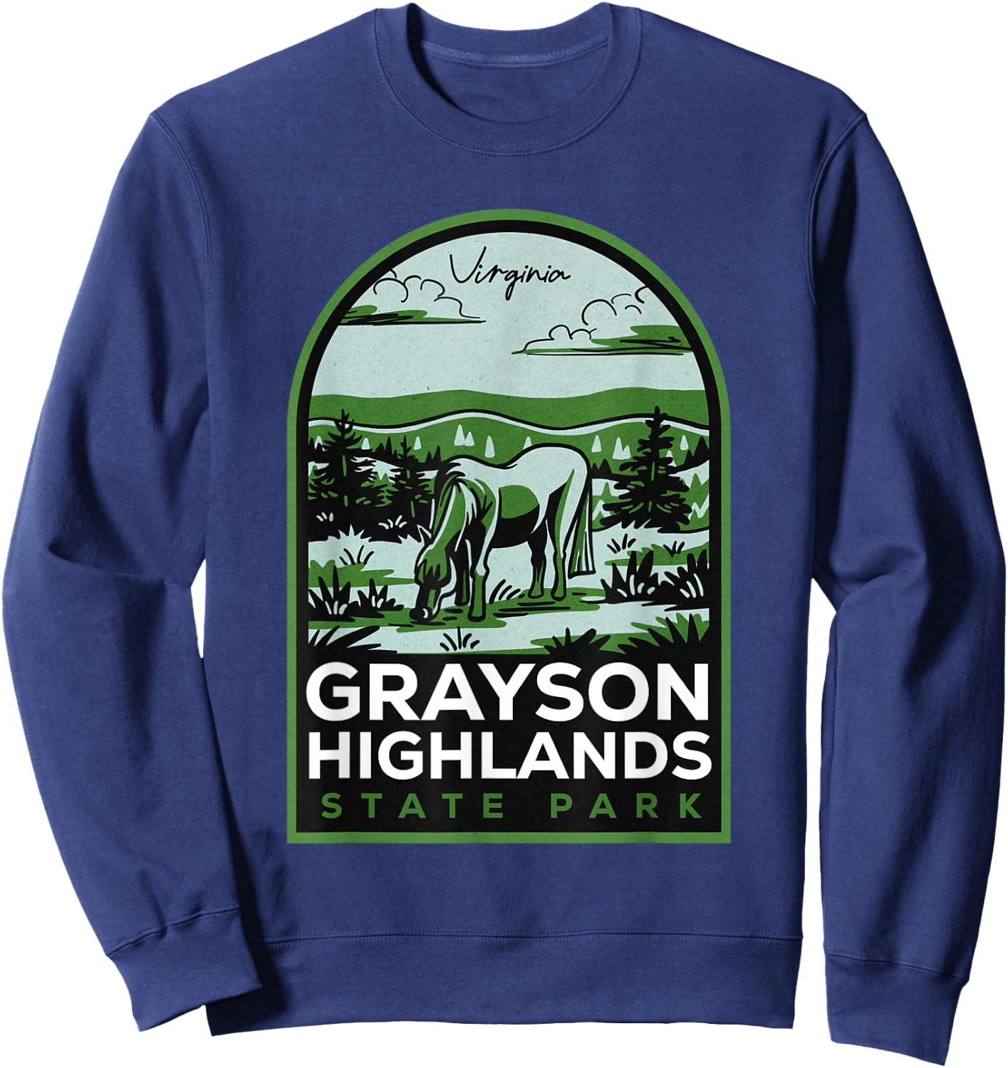 Grayson Highlands State Park Virginia Sweatshirt - Sweatshirt | Navy