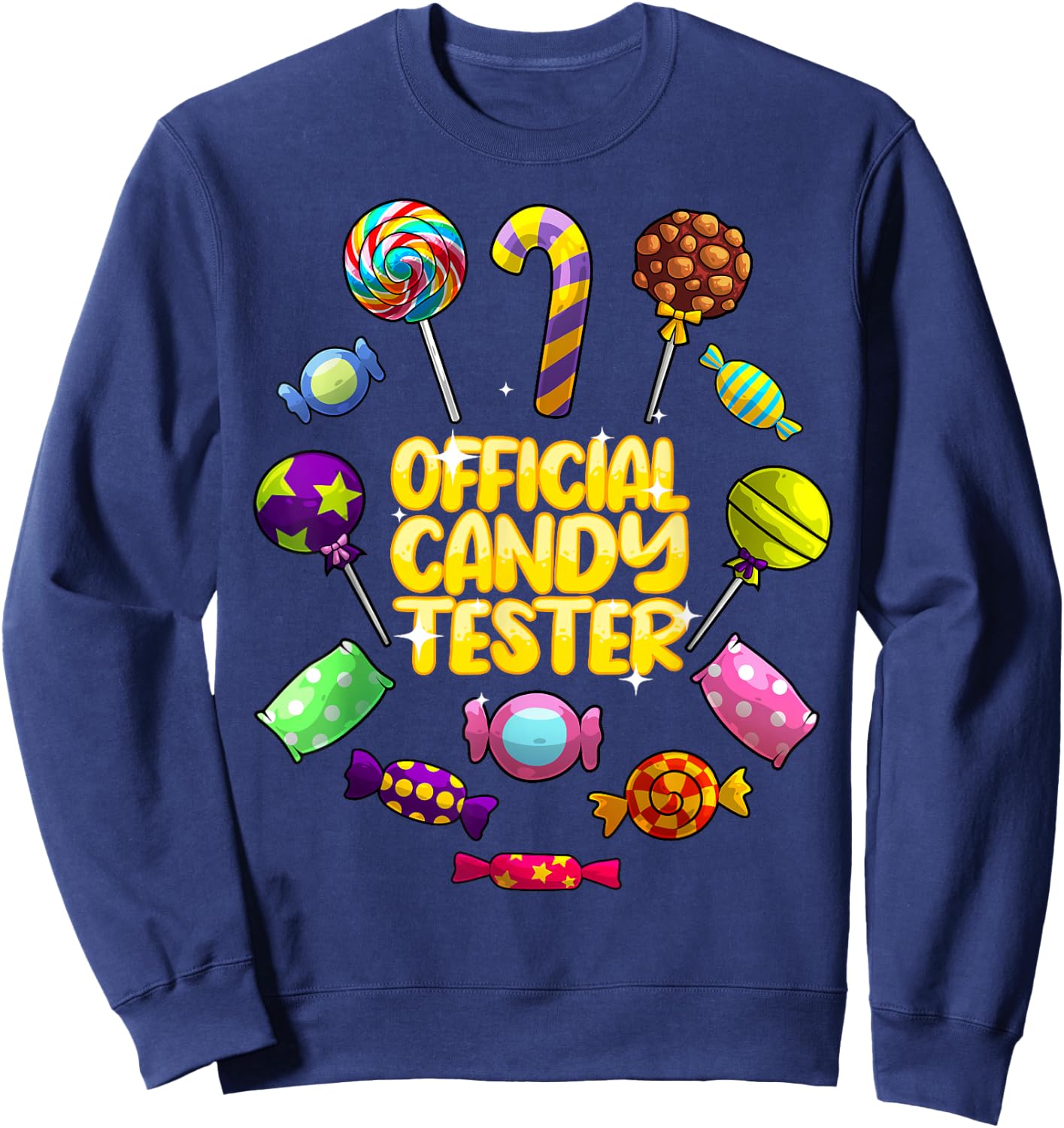 Cool Candy for Boys Girls Kids Bar Lollipop Halloween Sweets Sweatshirt - Sweatshirt | Navy