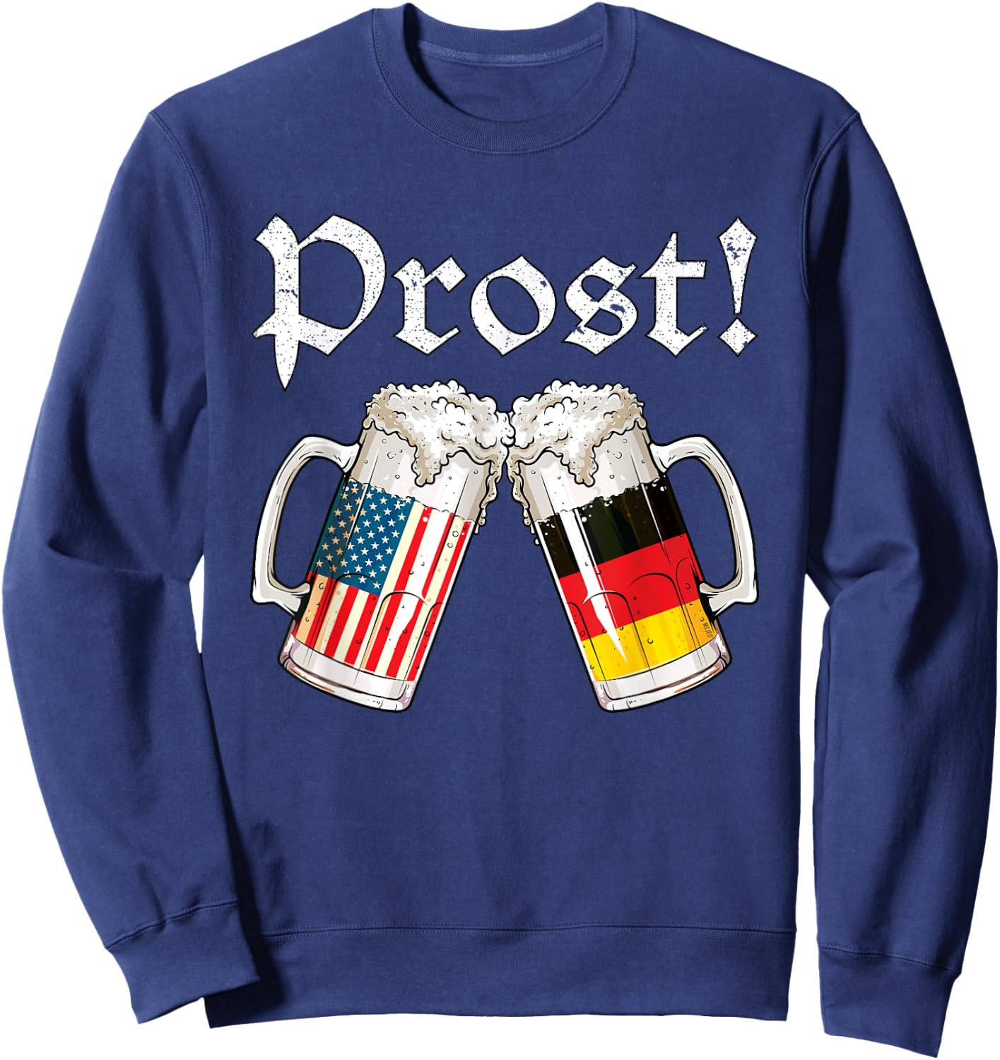Oktoberfest American German Flag Beer Prost Sweatshirt - Sweatshirt | Navy