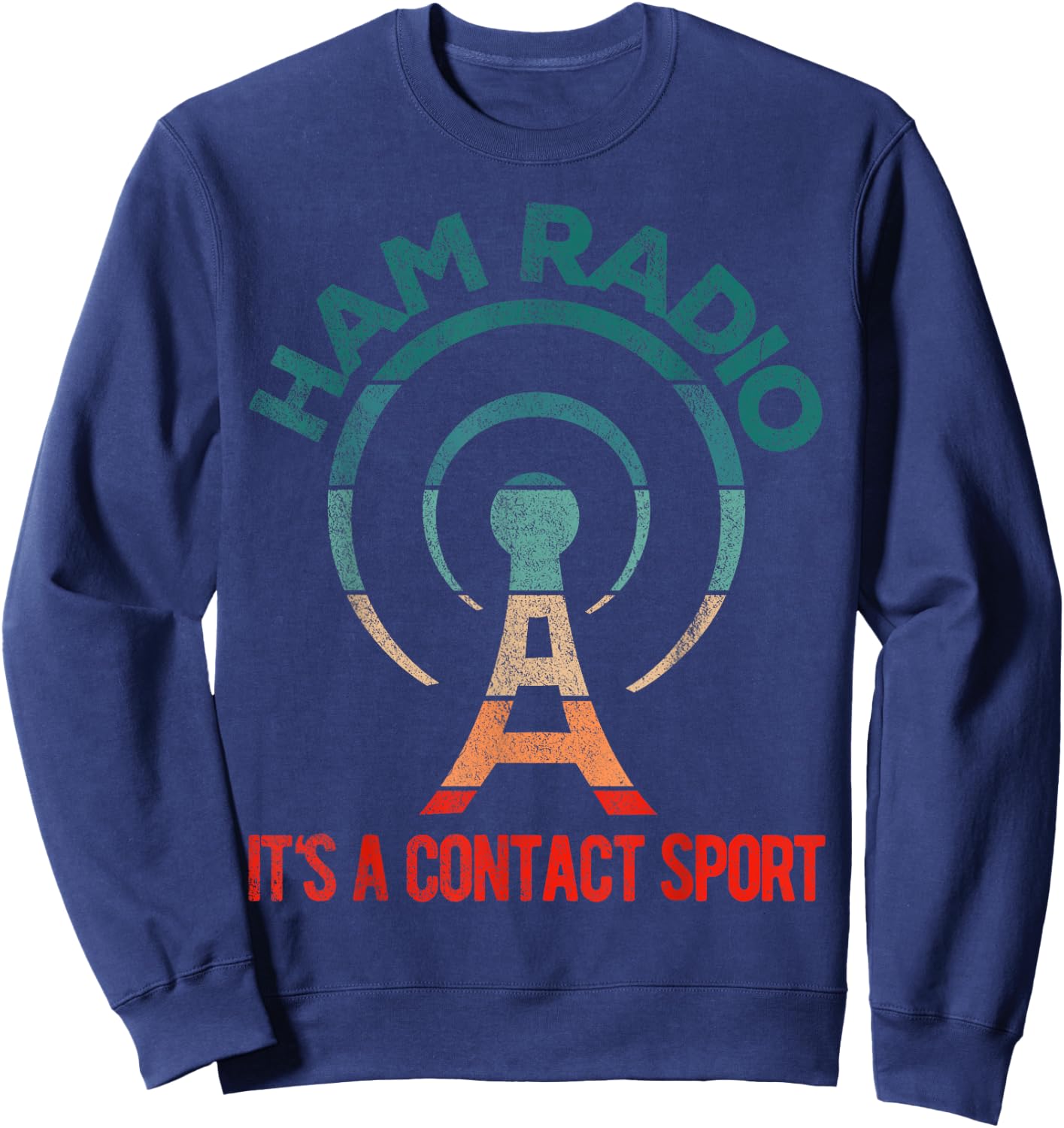 Funny Ham Radio Operator Grandpa Dad Amateur Radio Retro Sweatshirt - Sweatshirt | Navy