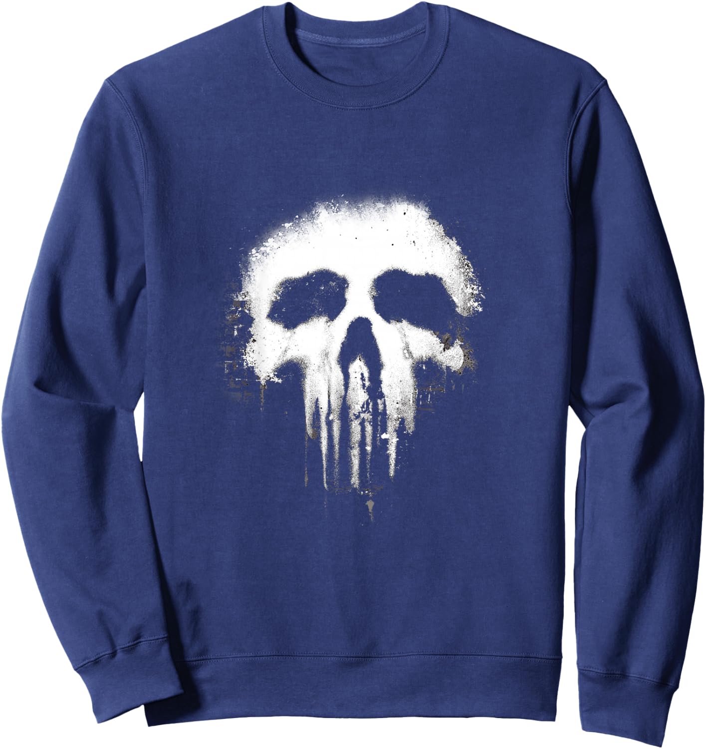 Kids Marvel The Punisher Grunge Skull Logo Kids Graphic Sweatshirt - Sweatshirt | Navy