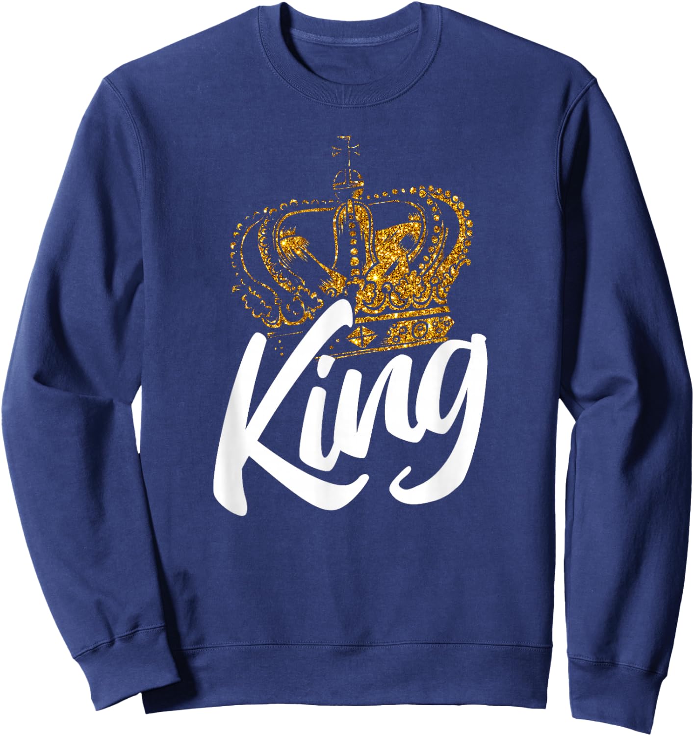 Birthday King Shirt Crown and Boys Sweatshirt - Sweatshirt | Navy