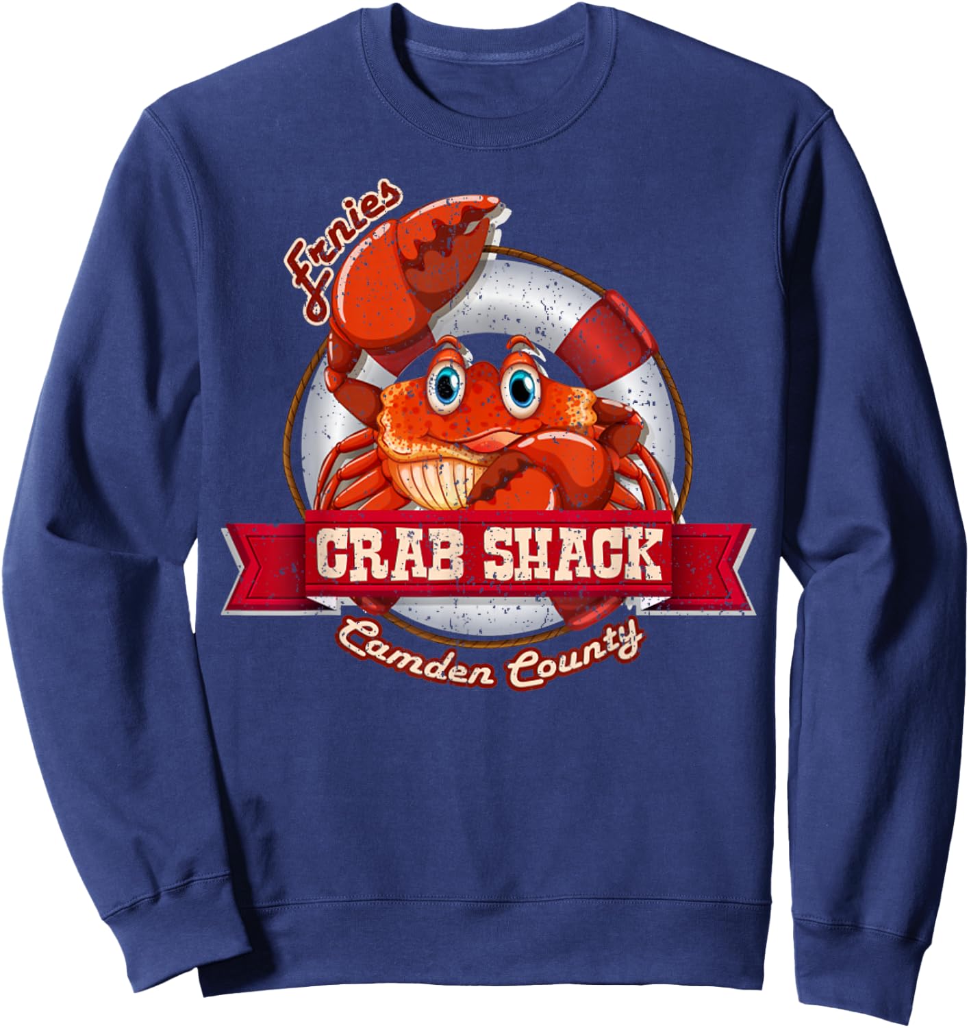 Vintage The Crab Shack From My Name Is Earl Sweatshirt - Sweatshirt | Navy
