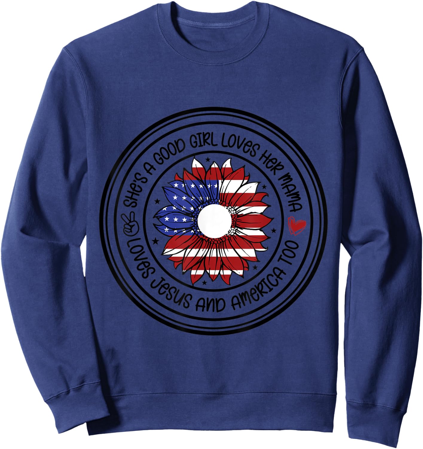 She's a Good Girl Loves her Mama Sweatshirt - Sweatshirt | Navy