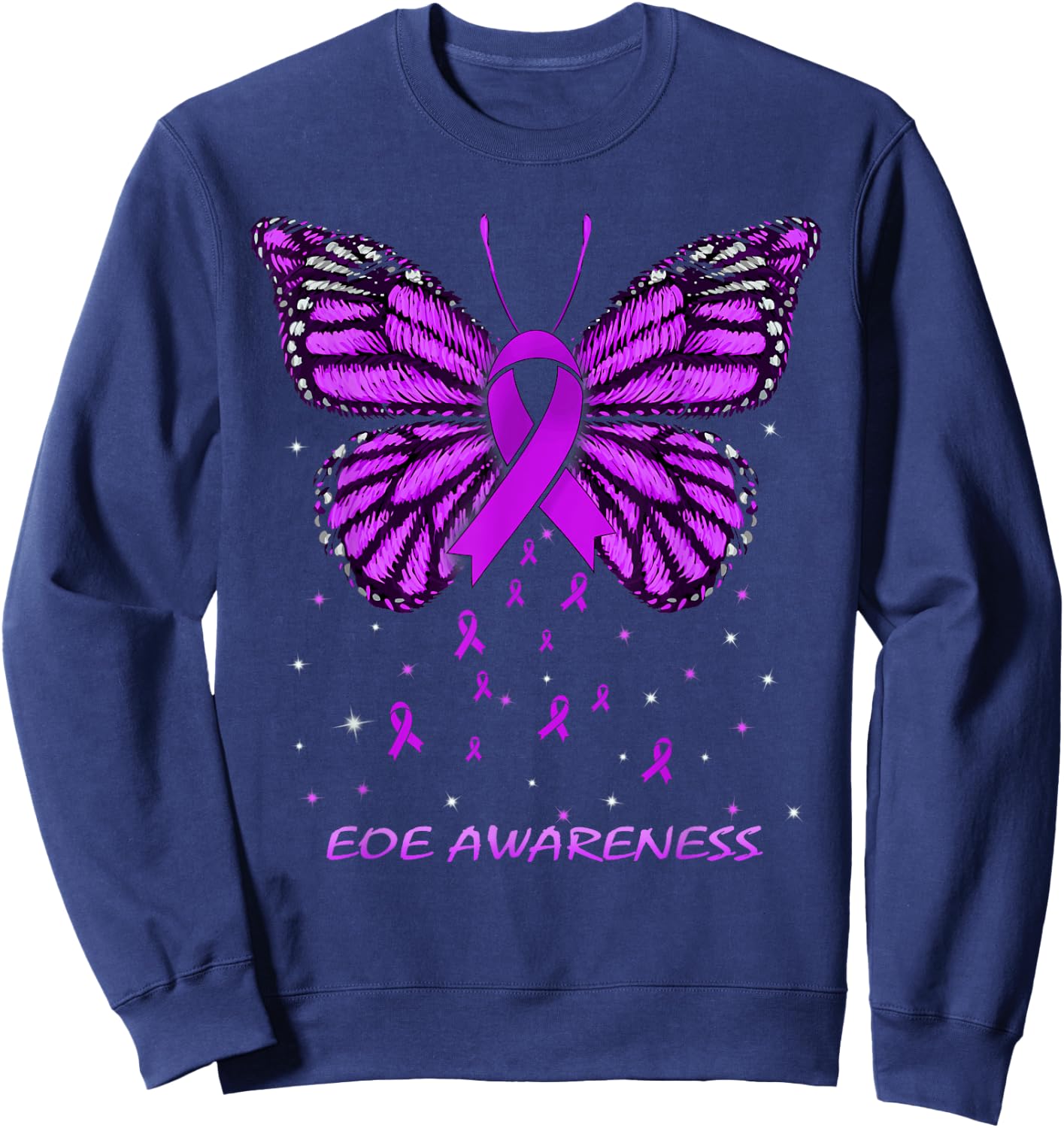 EOE Awareness Butterfly Sweatshirt - Sweatshirt | Navy