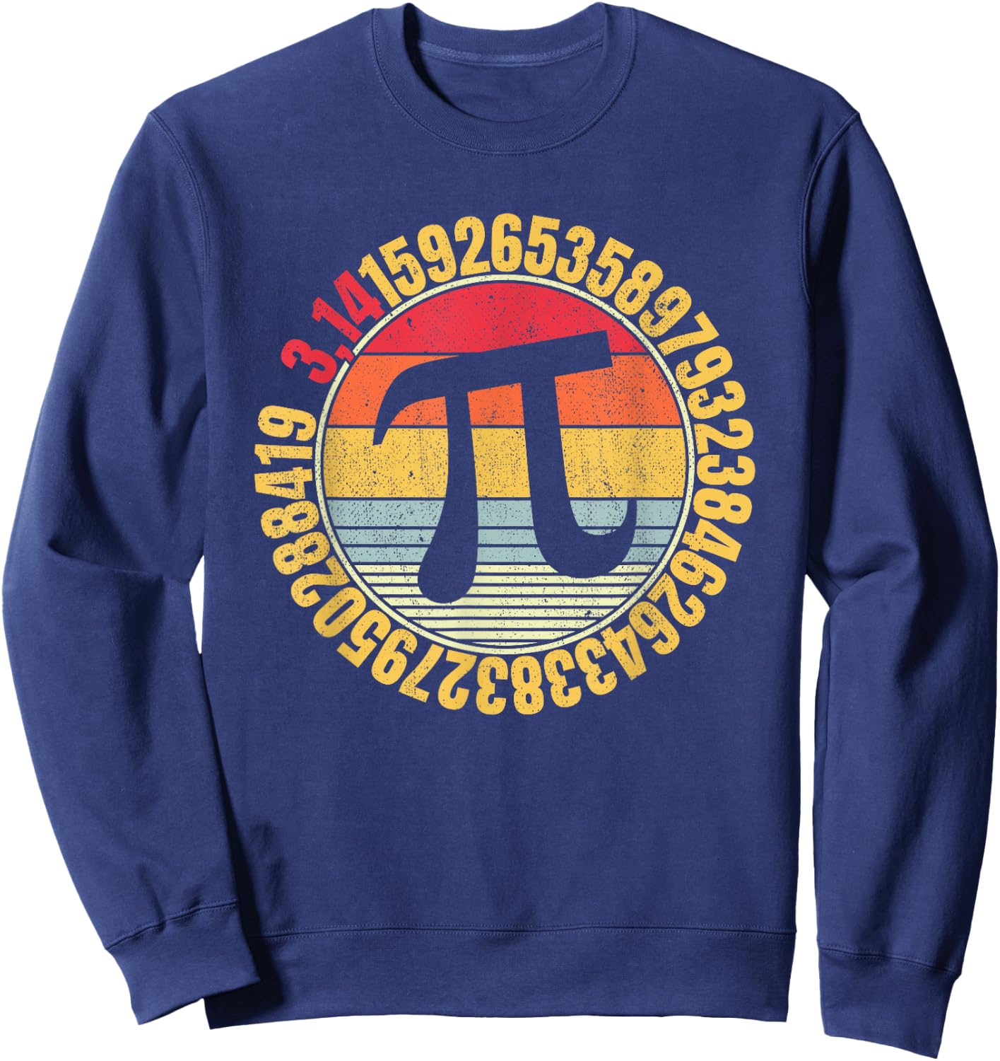 Nerdy Math Pi Symbol Mathlete Sweatshirt - Sweatshirt | Navy