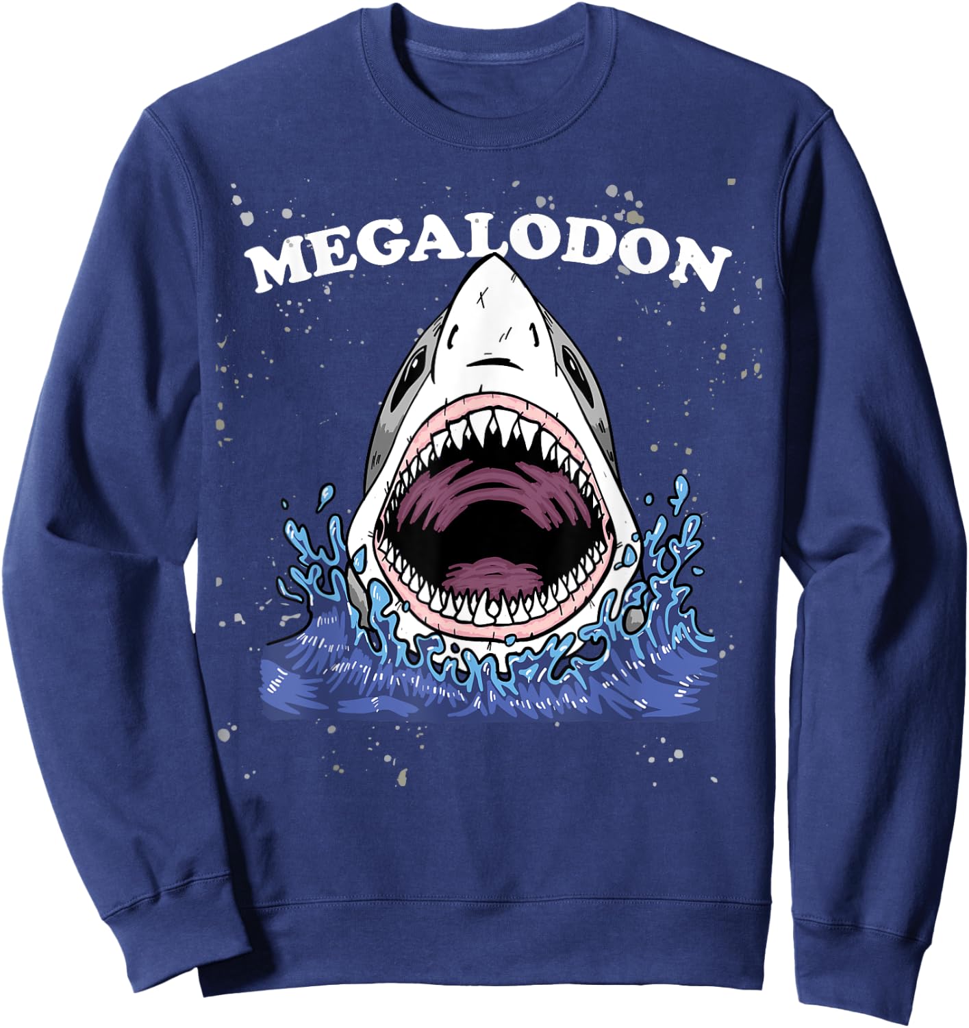 Giant Shark Megalodon Shirt Monster Retro Shark for Kids Sweatshirt - Sweatshirt | Navy