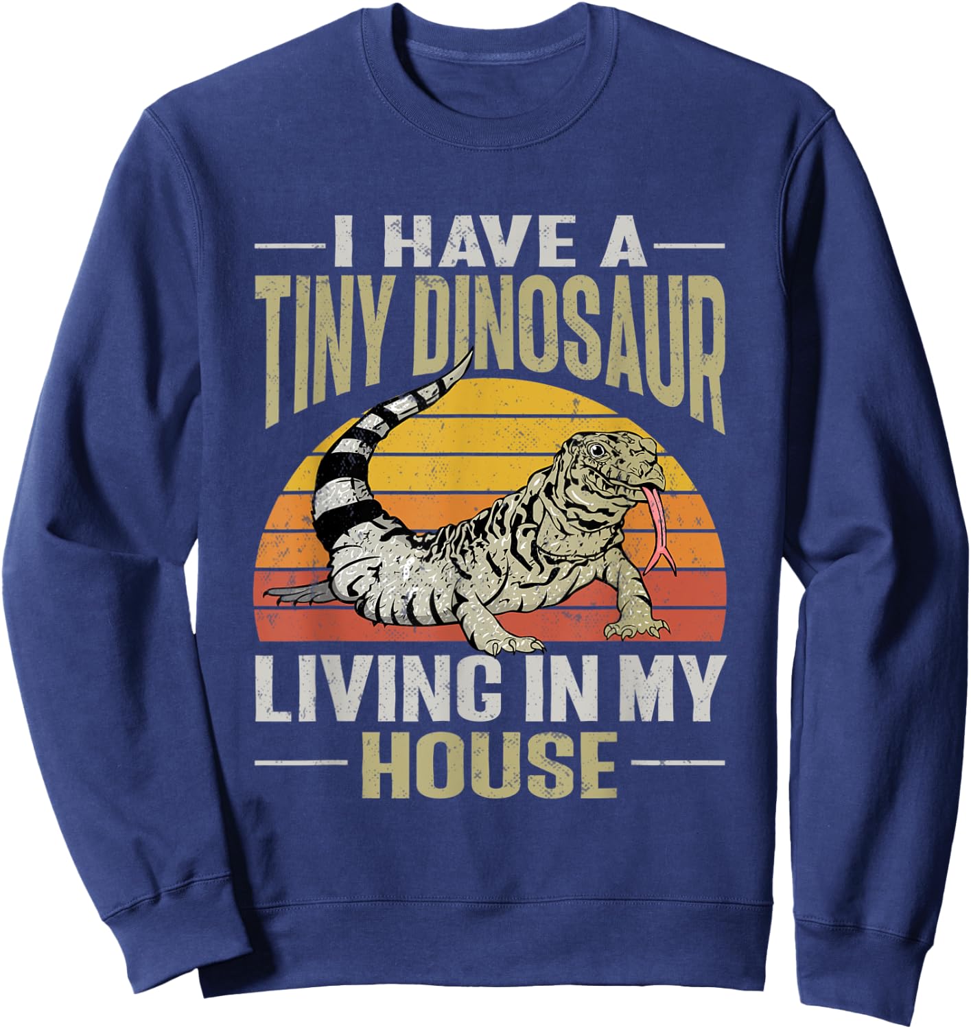 Tegu Lizard Reptile Herpetologist Sweatshirt - Sweatshirt | Navy