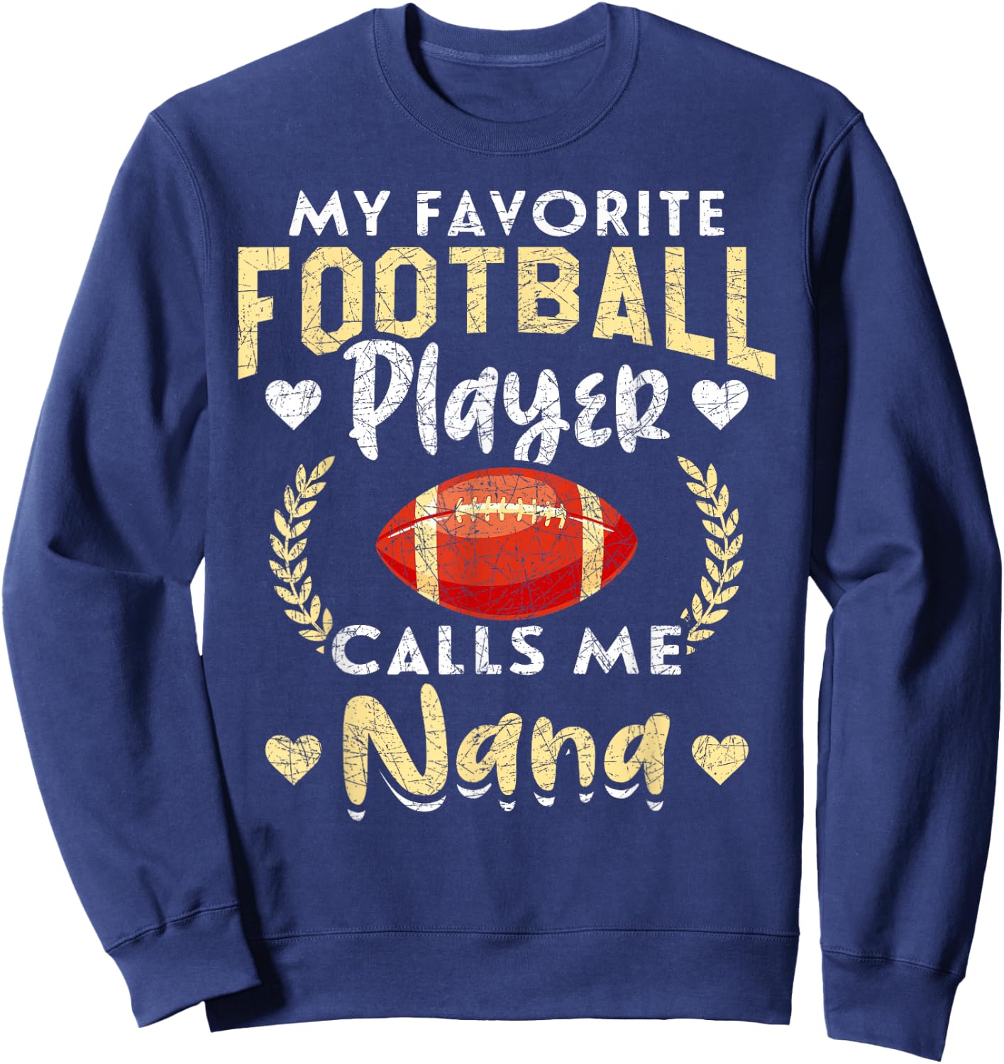 Funny Retired Football Player Grandma Nana American Football Sweatshirt - Sweatshirt | Navy