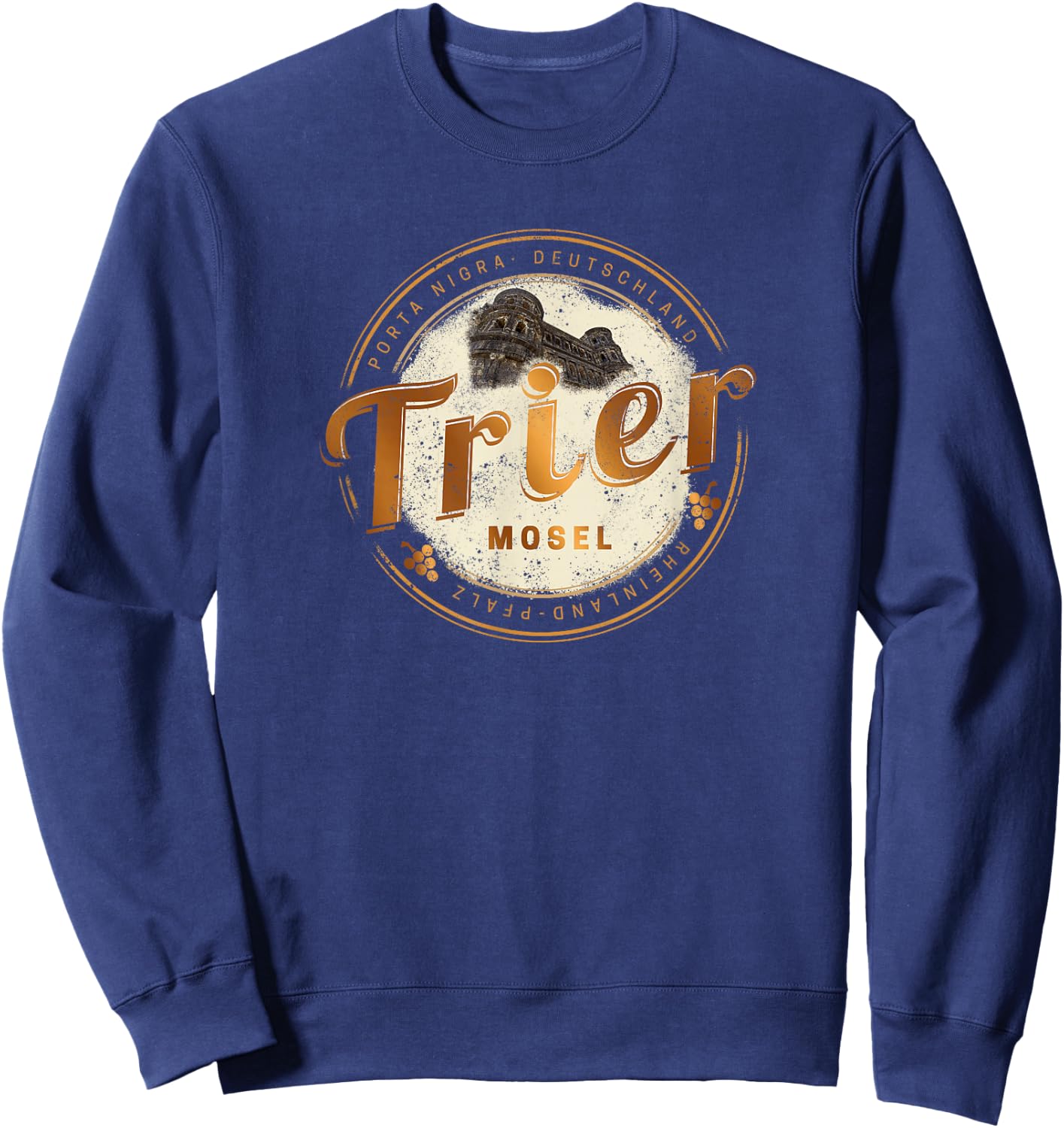 Trier Vintage Moselle Rhineland-Palatinate Germany Sweatshirt - Sweatshirt | Navy