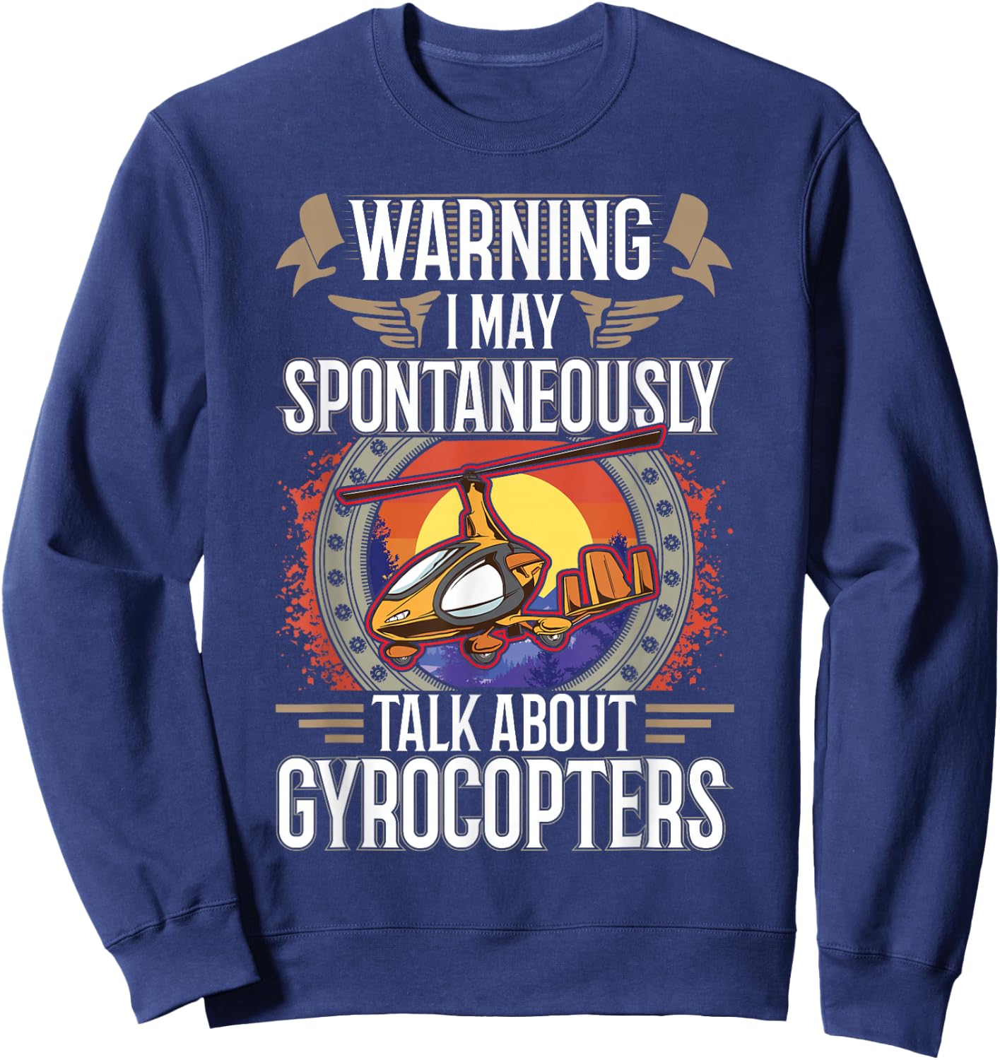 Gyrocopter Autogyro Gyrocopter Sweatshirt - Sweatshirt | Navy