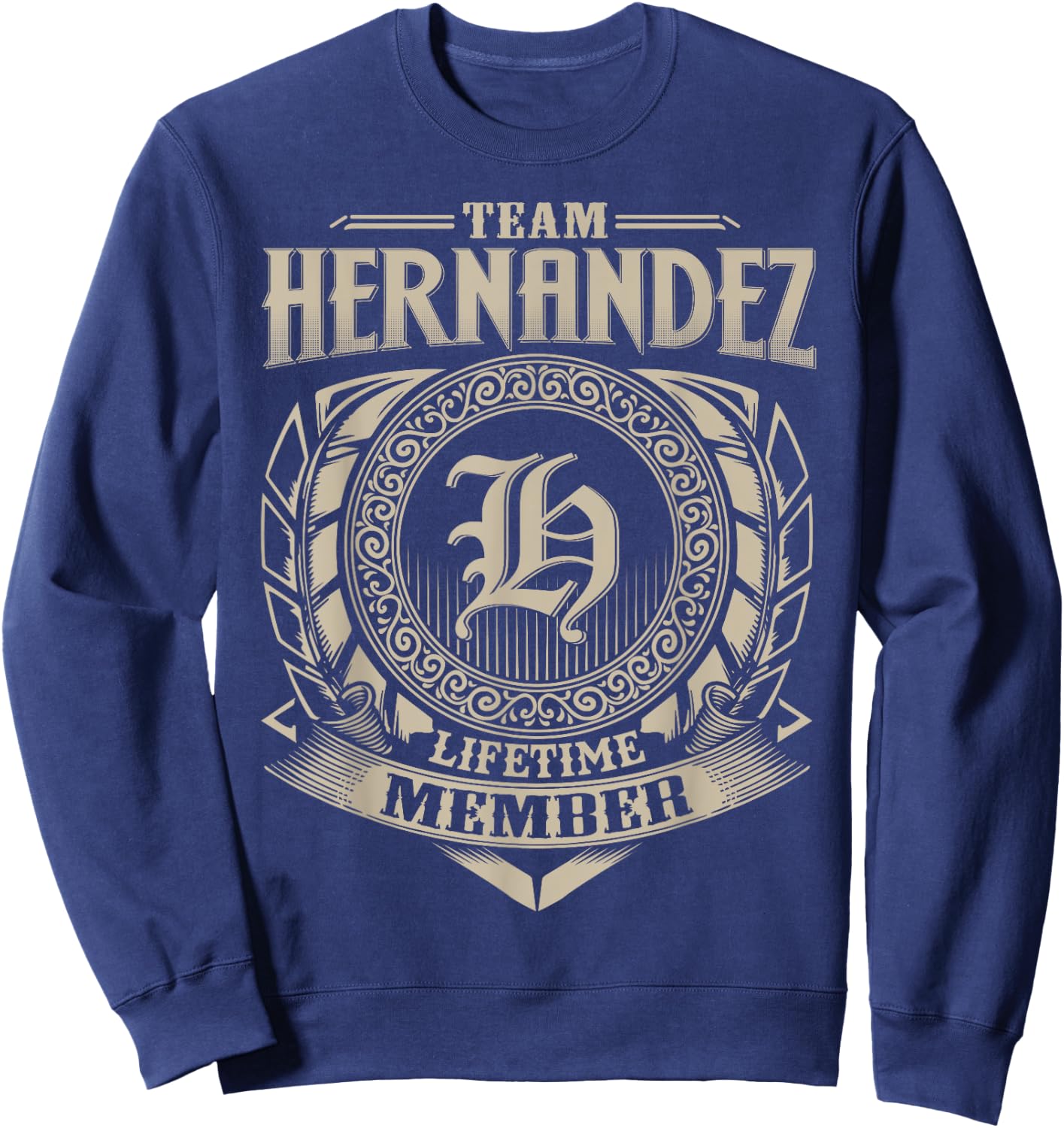 Team HERNANDEZ Lifetime Member Vintage HERNANDEZ Family Sweatshirt - Sweatshirt | Navy